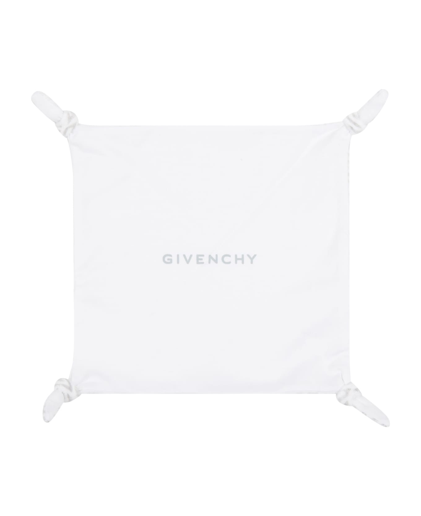Givenchy White Set For Baby Kids With Logos - Grey