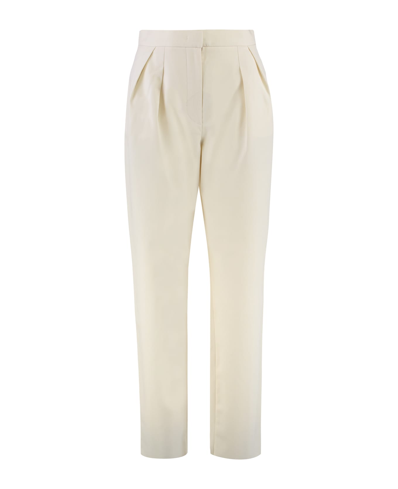 Max Mara Dede Carrot-fit Cotton Trousers - White