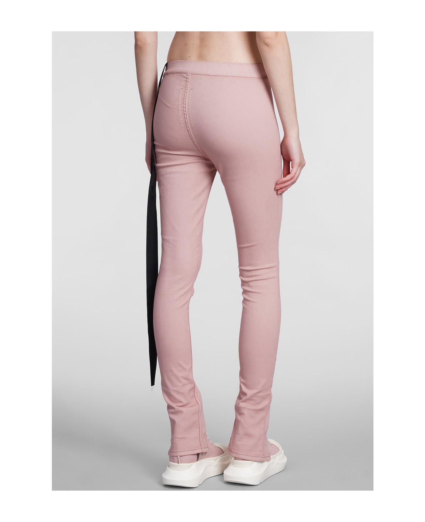 DRKSHDW Slit Front Leggins Leggings In Rose-pink Cotton - rose-pink
