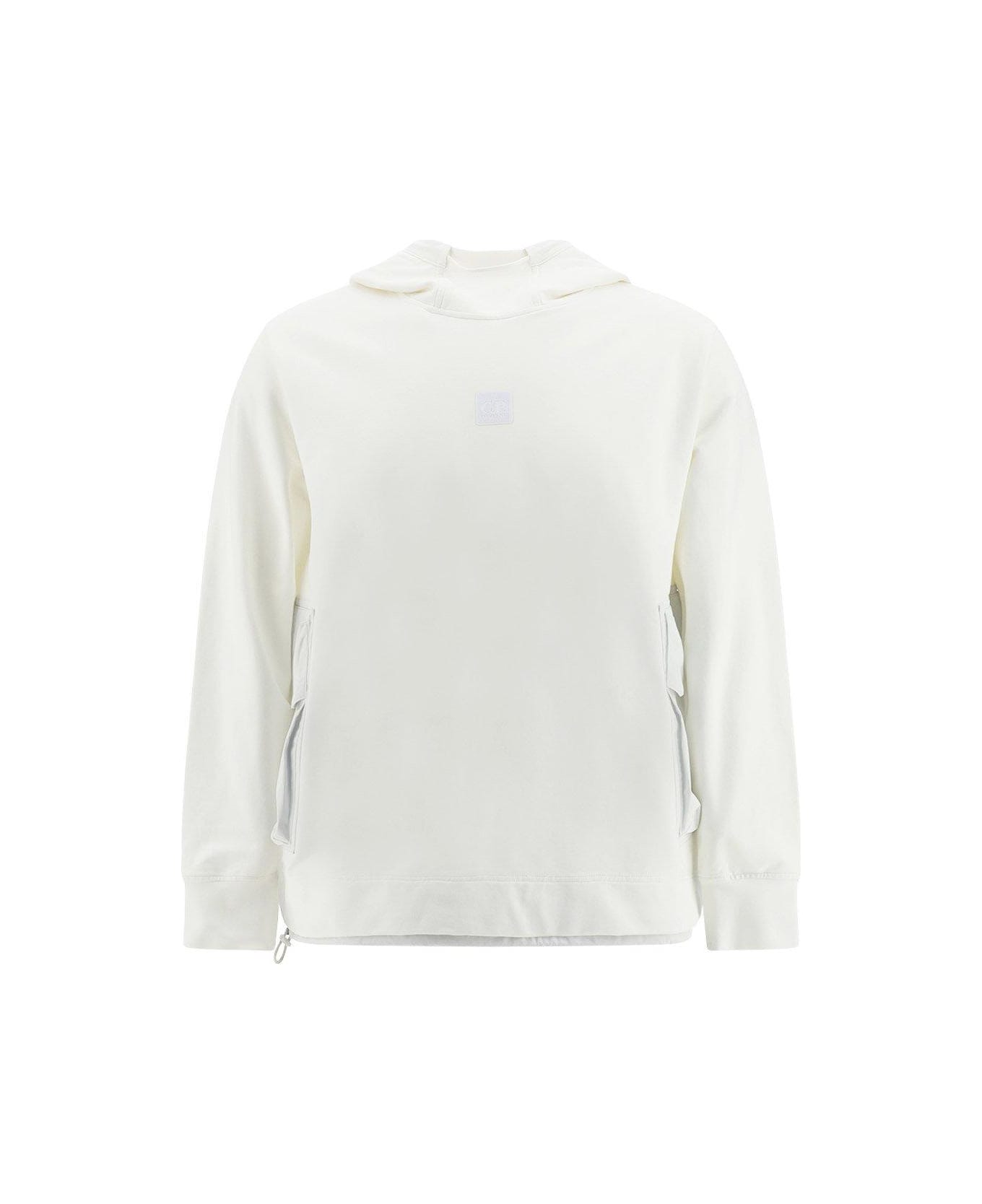 C.P. Company Pocket Detailed Crewneck Sweatshirt - White