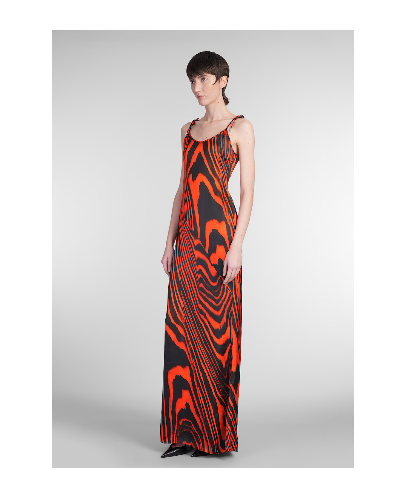 David Koma Long Dress In Red Viscose - red