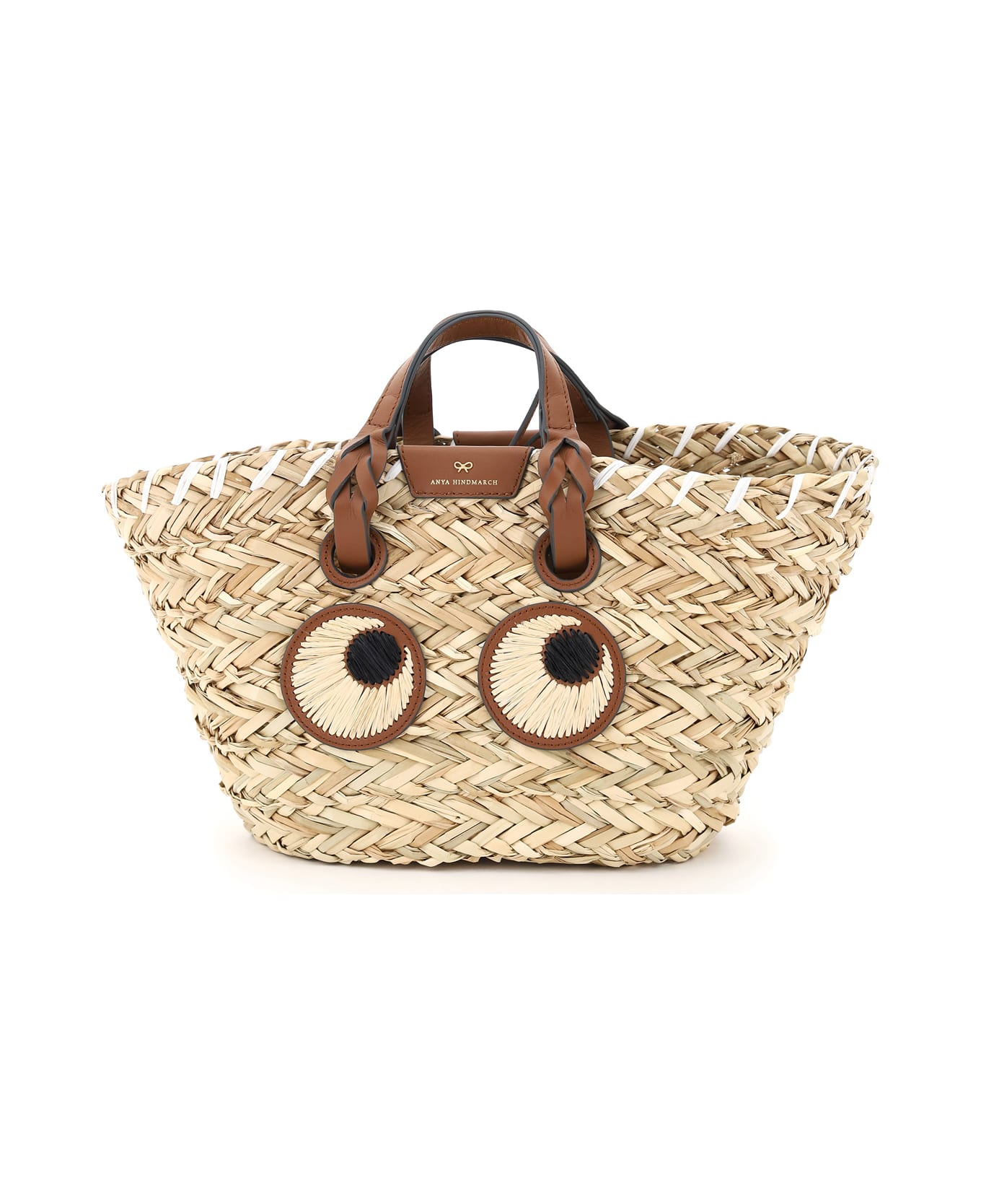 Anya Hindmarch Paper Eyes Small Basket Bag - BROWN トートバッグ