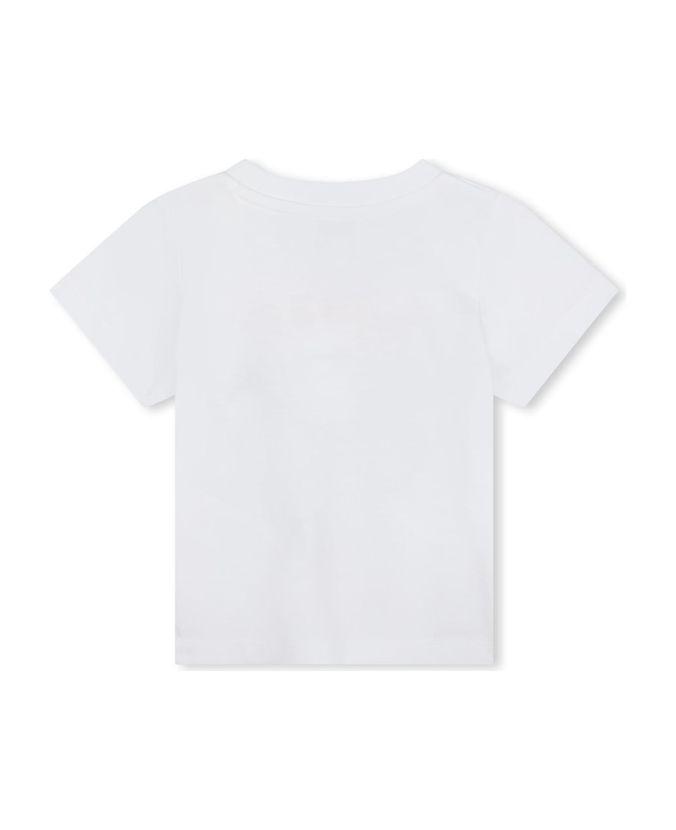 Kenzo Kids T-shirt Con Stampa - White