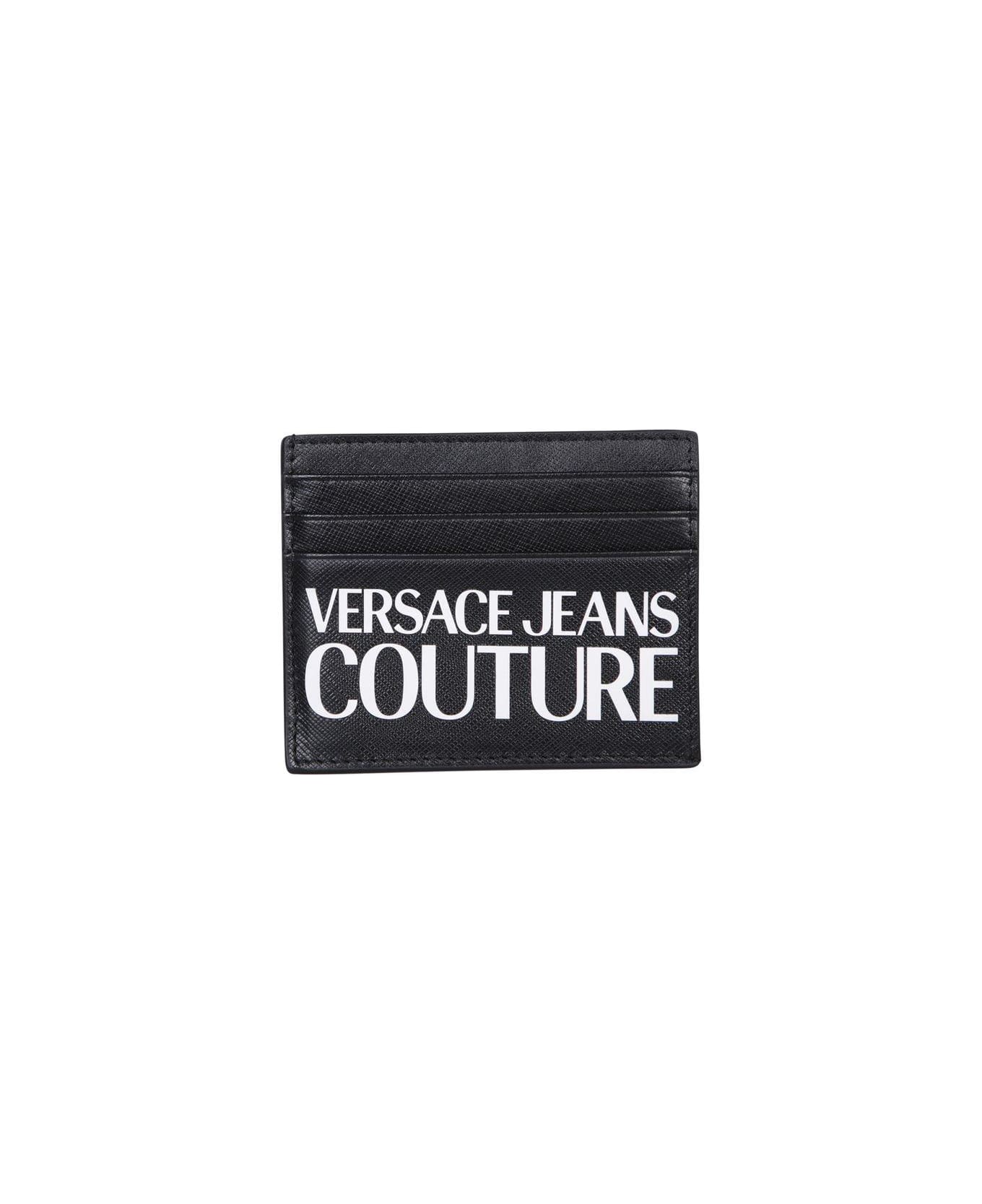 Versace Jeans Couture Logo Printed Cardholder - Black