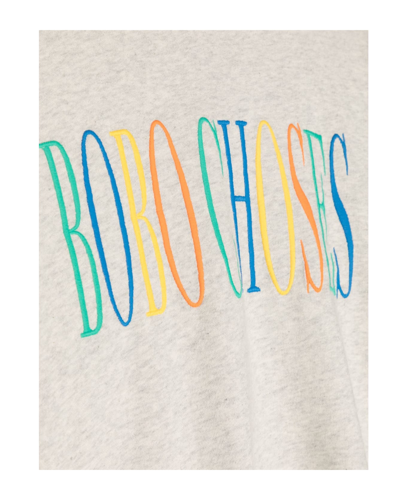 Bobo Choses Gray Sweatshirt For Kids With Multicolor Logo - Grey