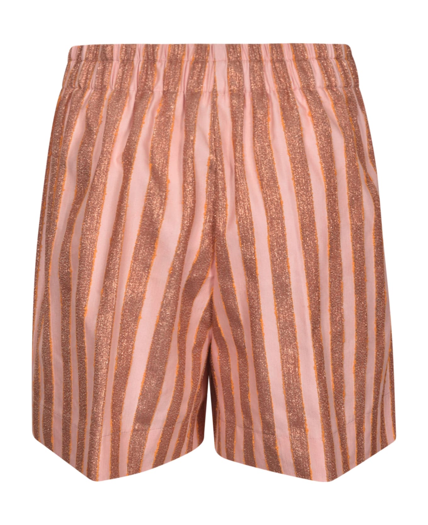 Forte_Forte Laced Striped Shorts - Rosa ショートパンツ