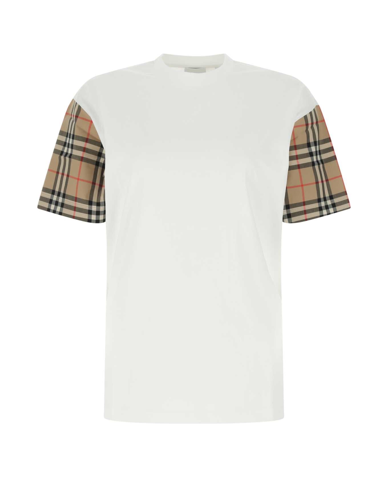 Burberry White Cotton T-shirt - A1464