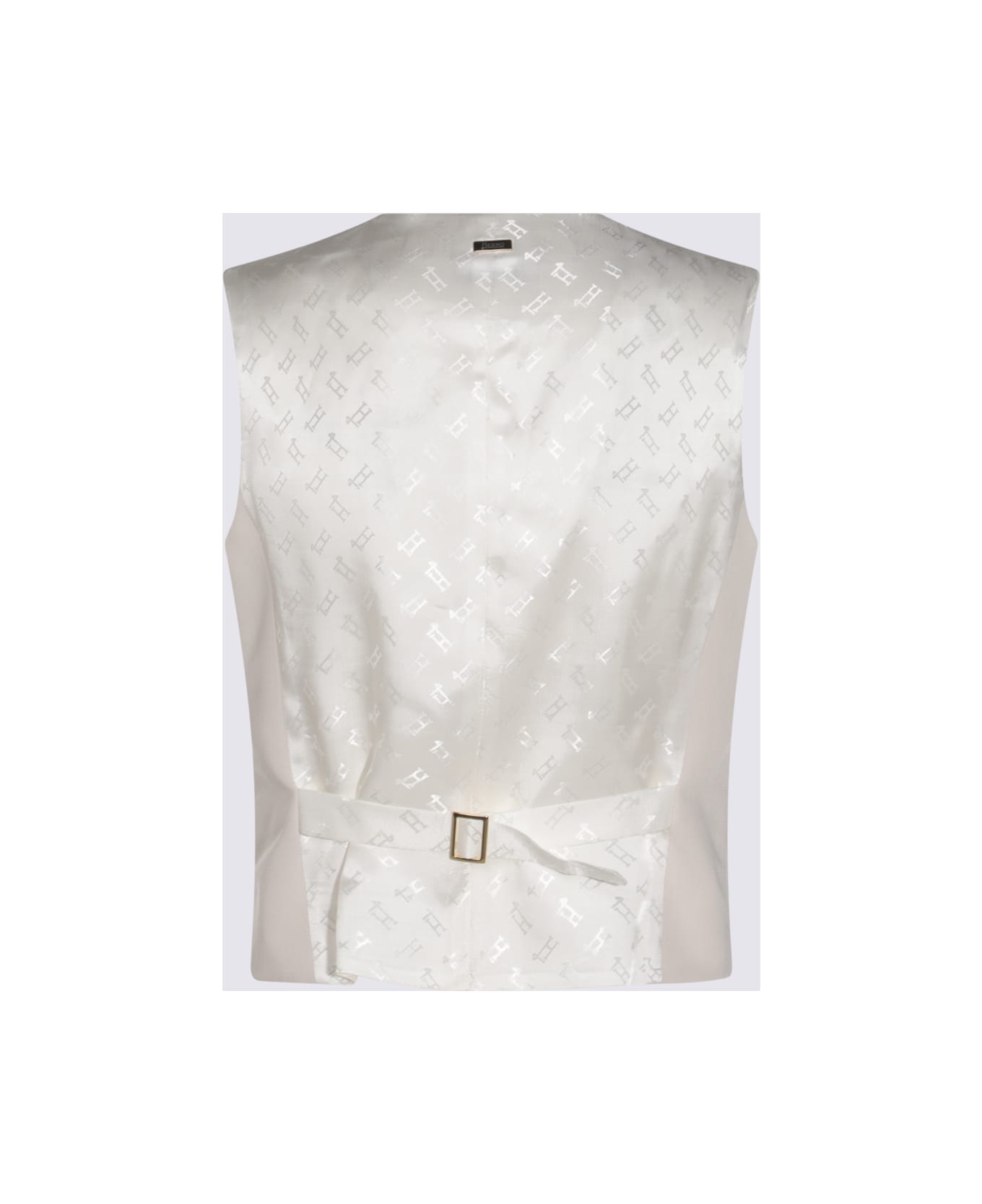 Herno White Gilet Top - Cream