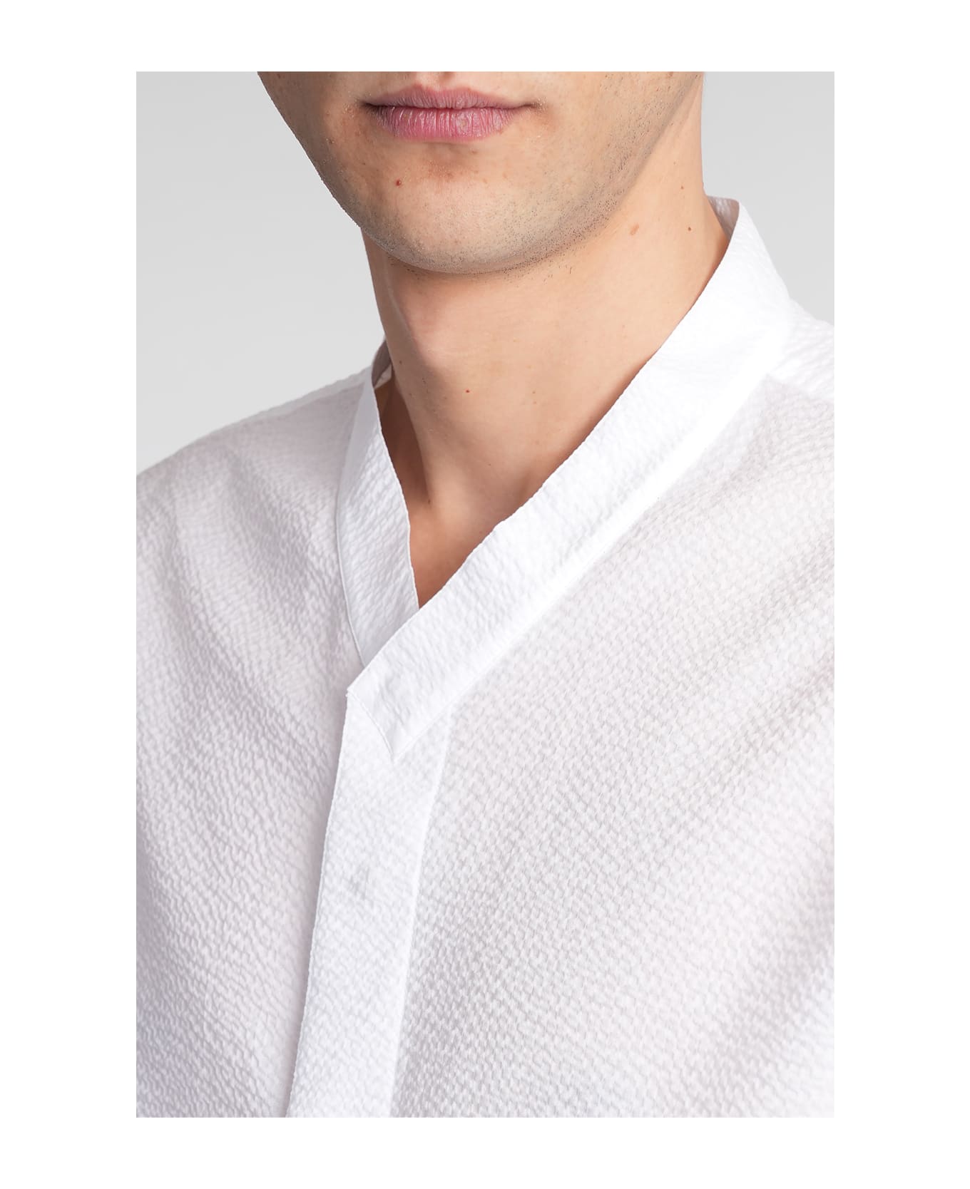 Giorgio Armani Shirt In White Cotton - white