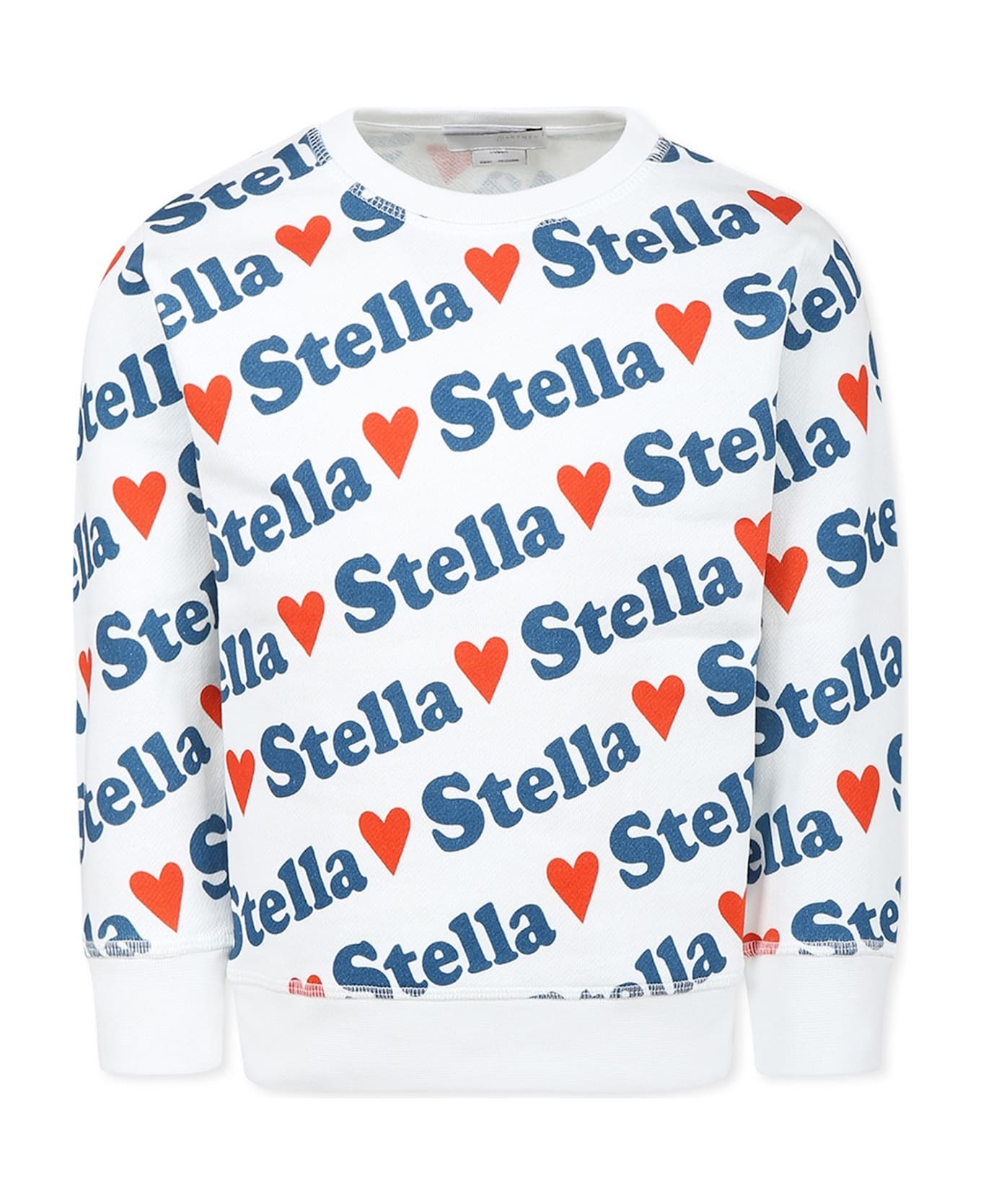 Stella McCartney Kids White Sweatshirt For Girl With Logo - White