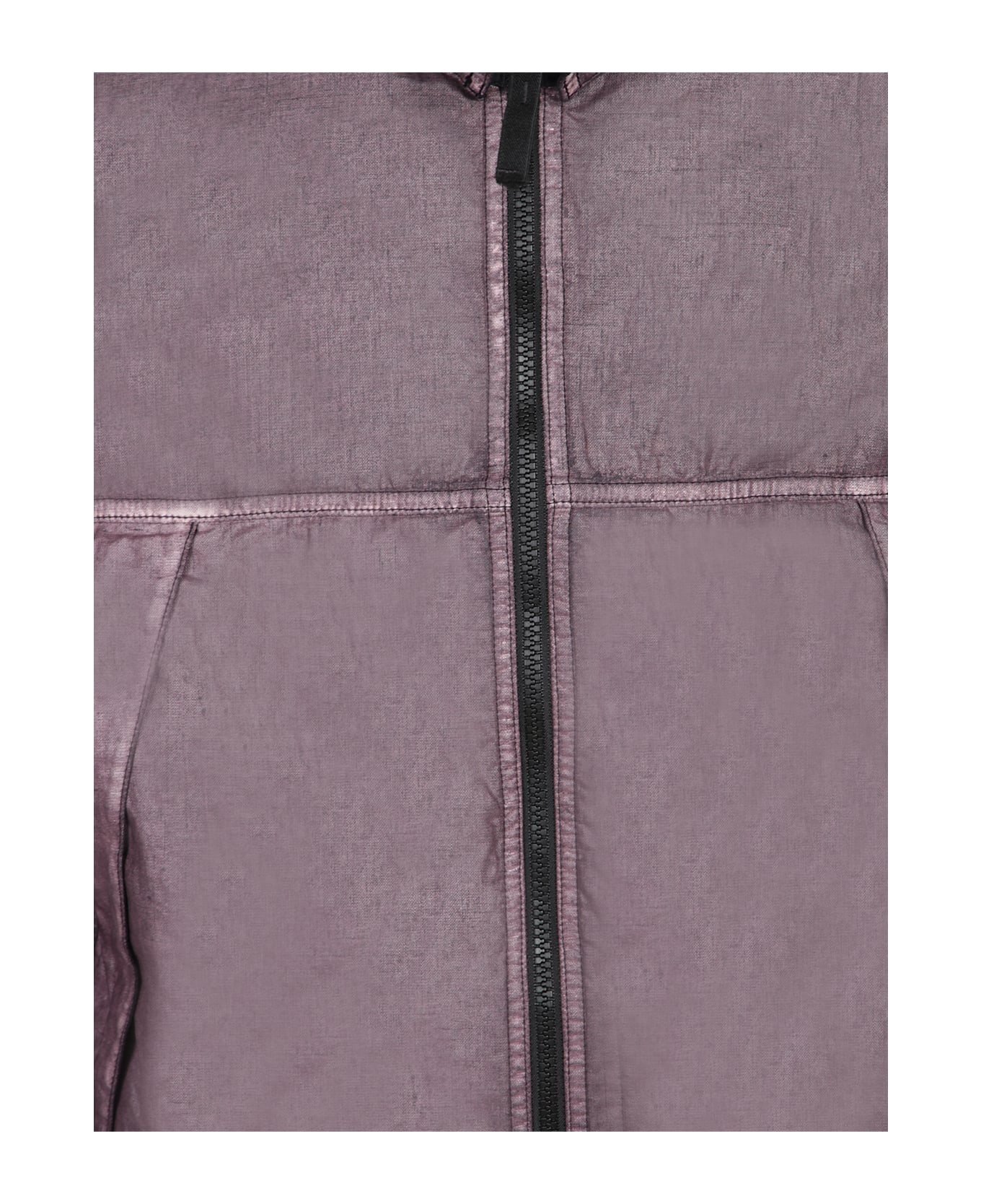 Stone Island Logo-patch Zipped Jacket - BORDEAUX
