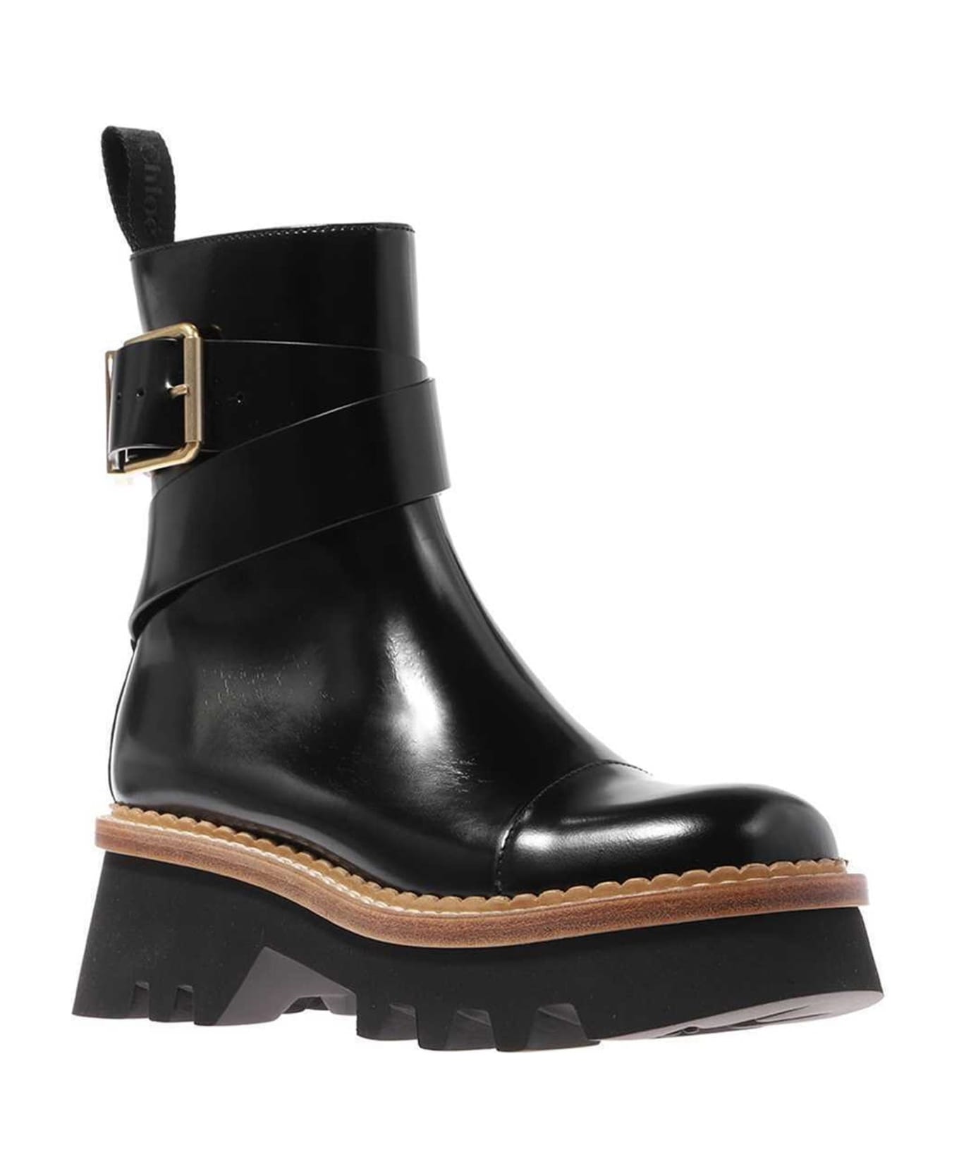 Chloé Owena Leather Boots - Black