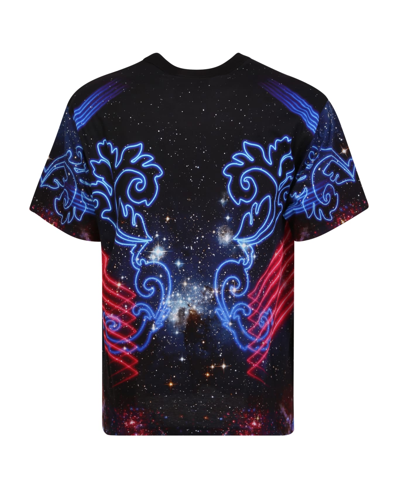 Versace Jeans Couture T-shirt With Galaxy Print Black - Blue シャツ