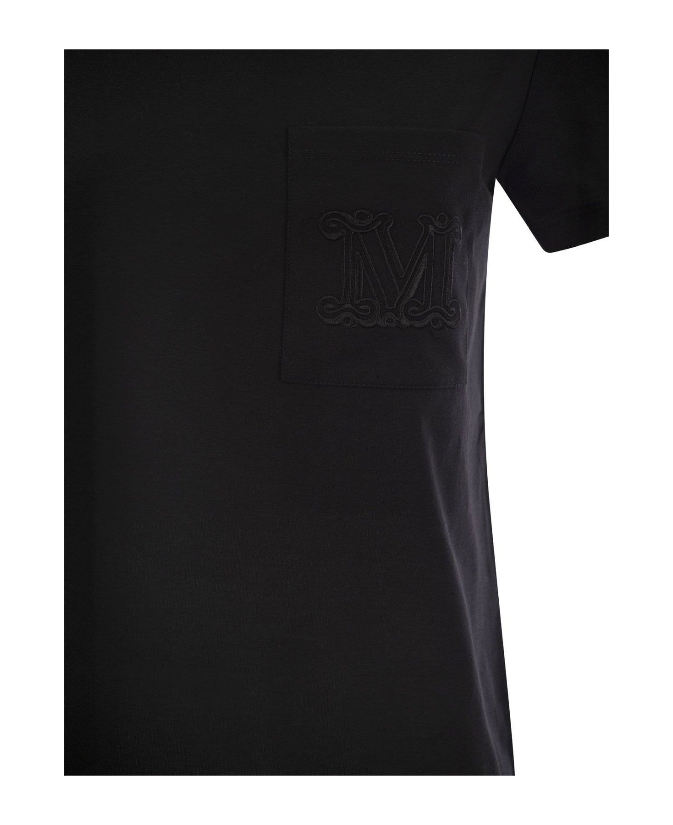 Max Mara Crewneck Short-sleeved T-shirt - Black Tシャツ
