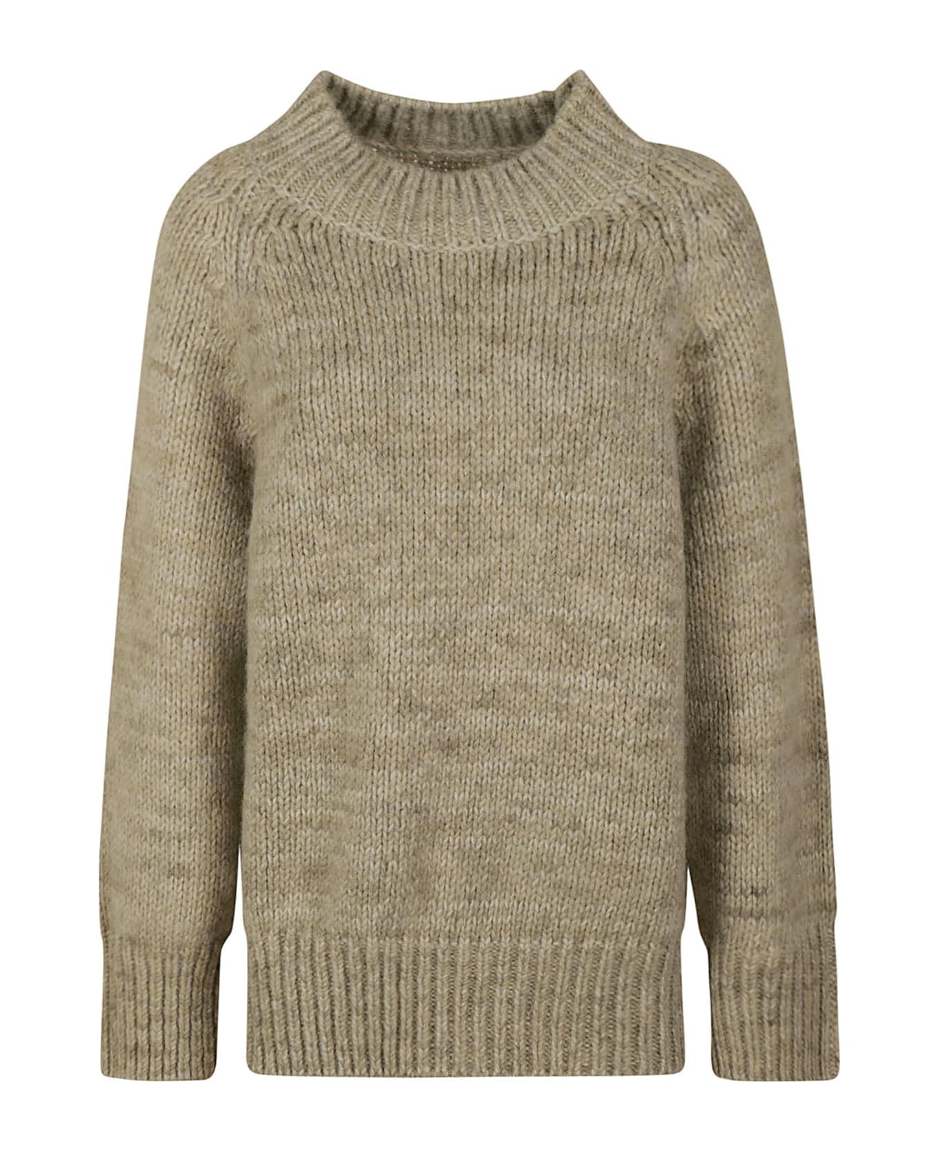 Maison Margiela Rib Knit Oversized Sweater - Military
