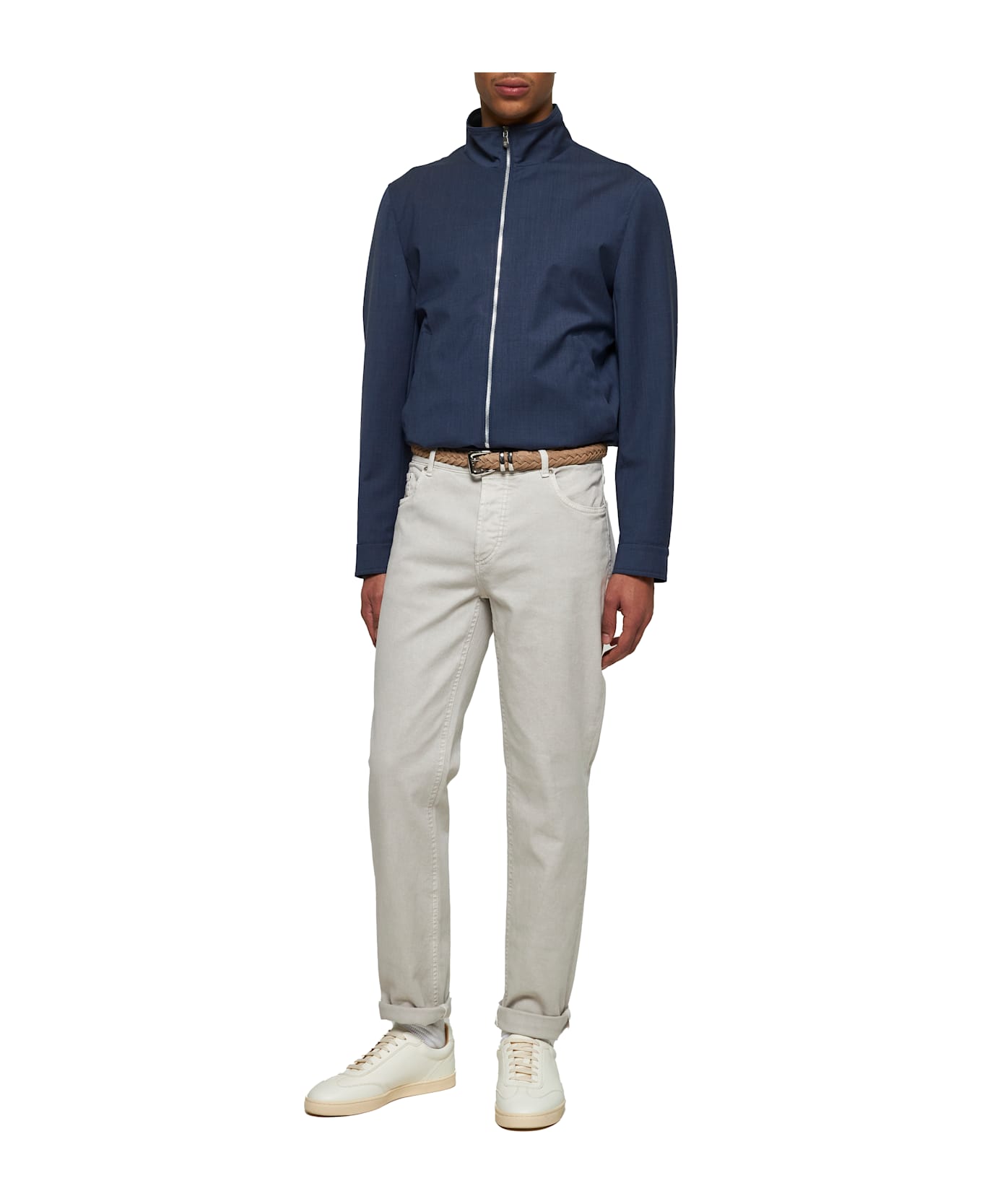 Brunello Cucinelli Light Grey Denim Jeans - JUTA
