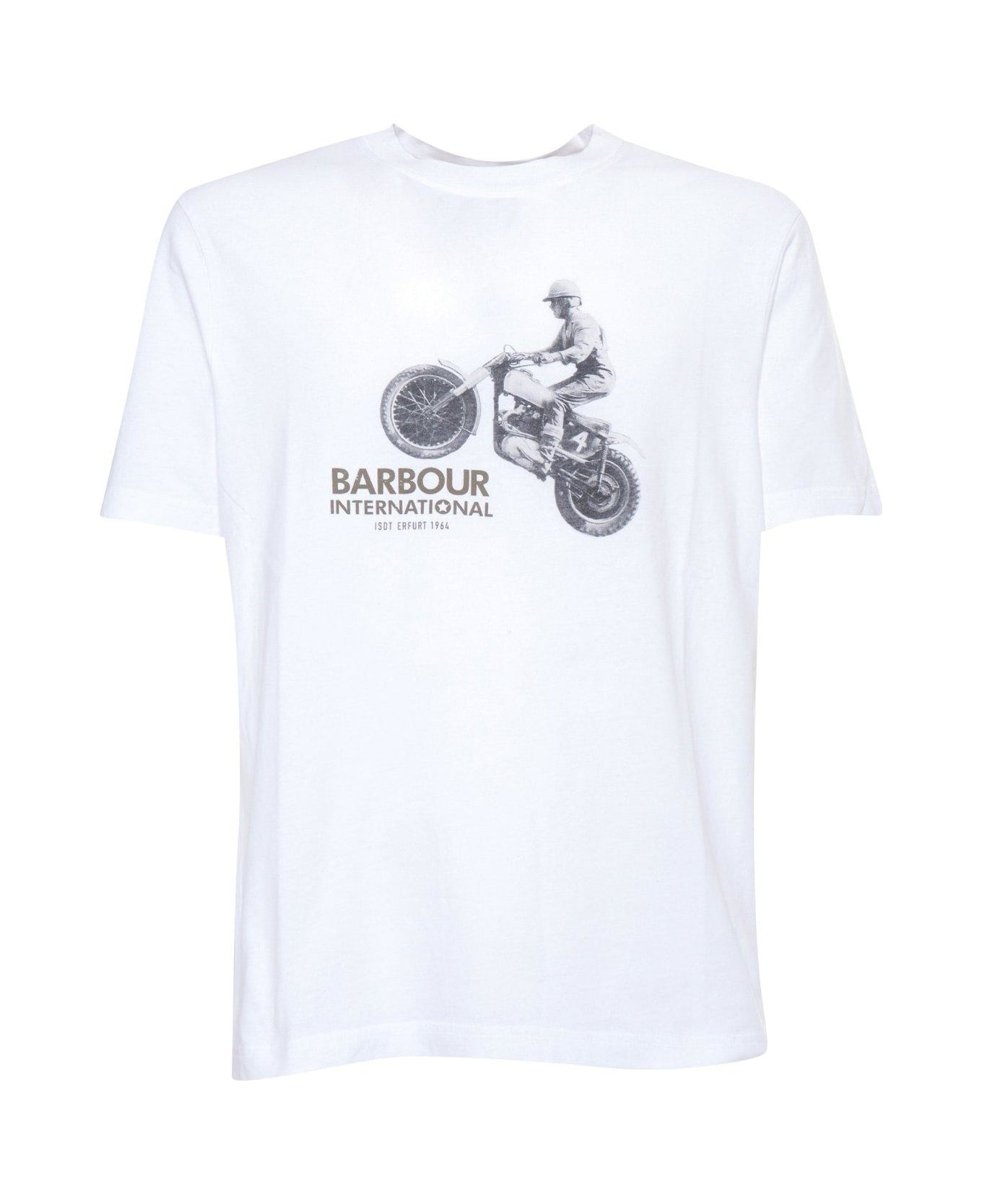 Barbour International Graphic-printed Crewneck T-shirt - White