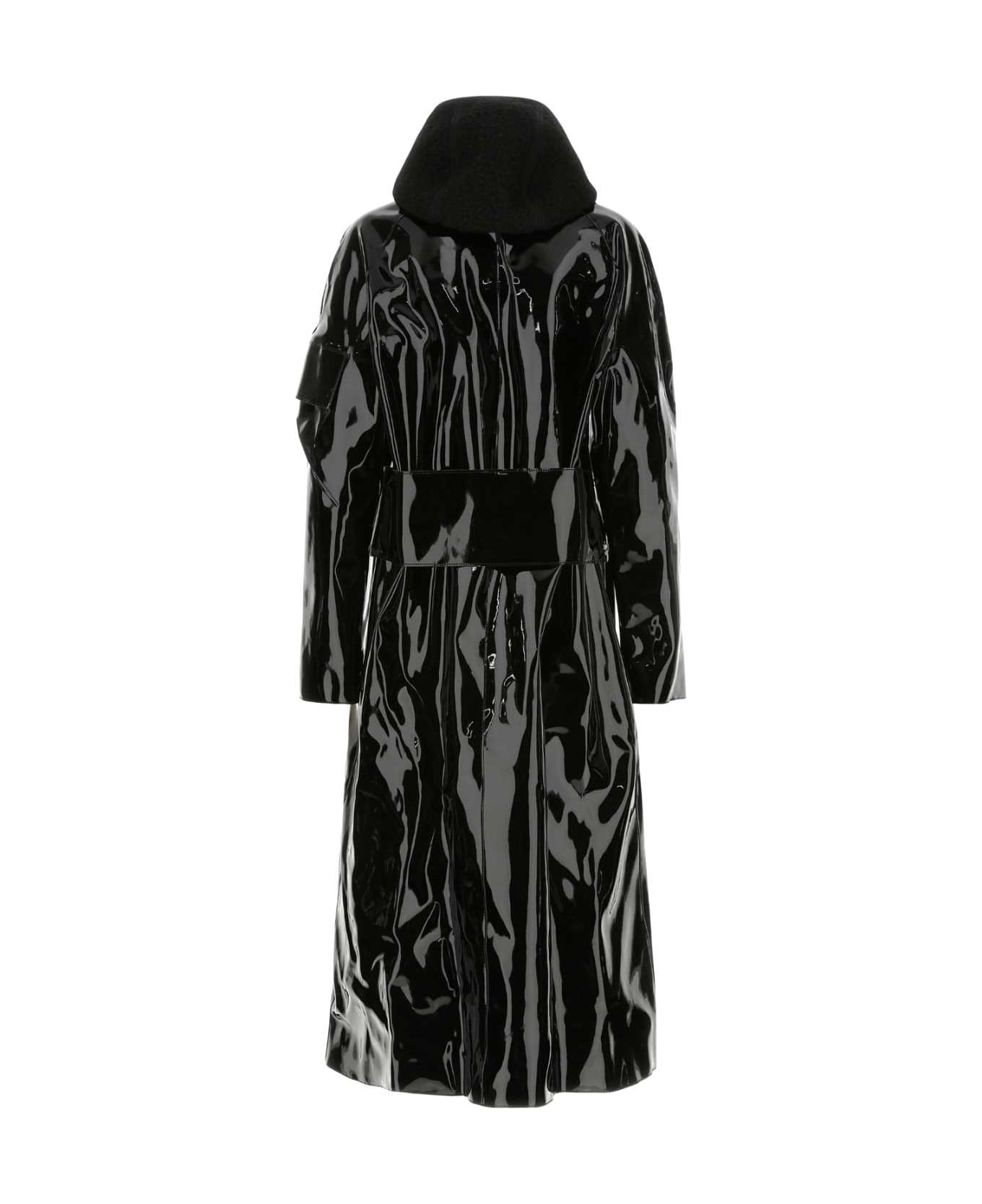 1017 ALYX 9SM Black Fabric Paint Rain Coat - BLK0001