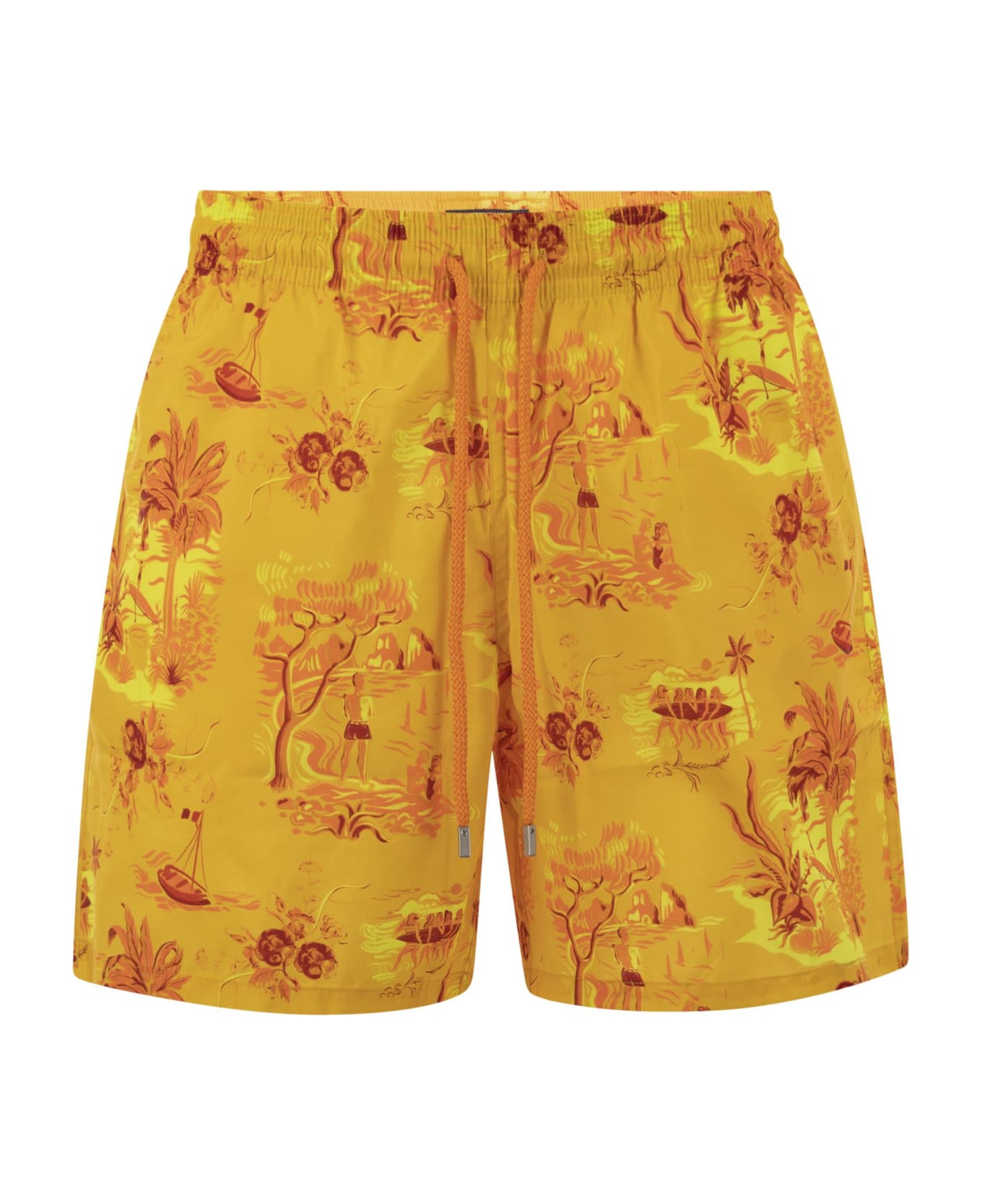 Vilebrequin Ultralight And Foldable Beach Shorts - Yellow