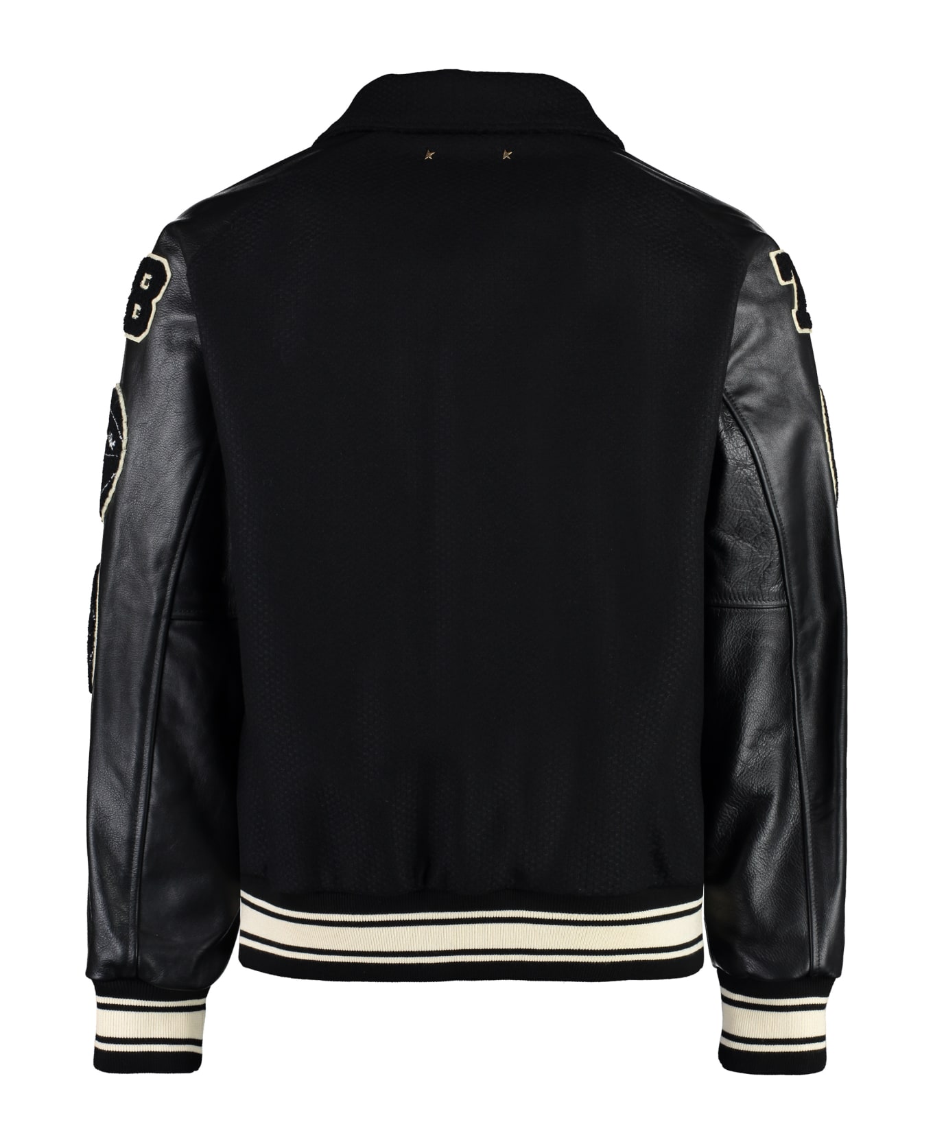 Golden Goose Embroidered Letterman Jacket - black