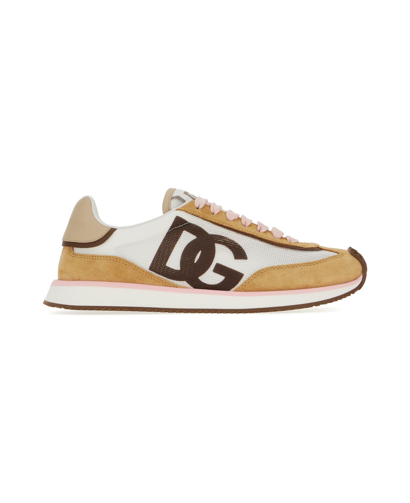 Dolce & Gabbana Multicolor Suede And Polyester Sneakers - BIANCO CACAO
