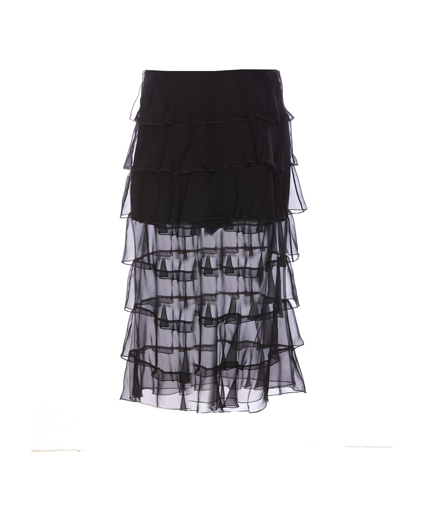 Valentino Garavani Chiffon Skirt - Black