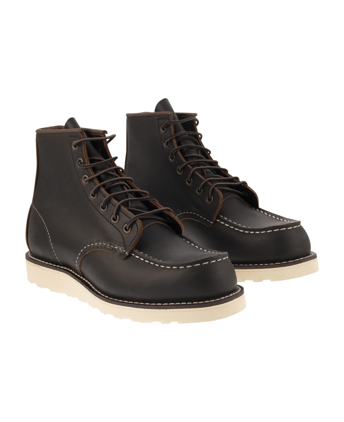 Red Wing Classic Moc - Leather Boot With Laces - Black
