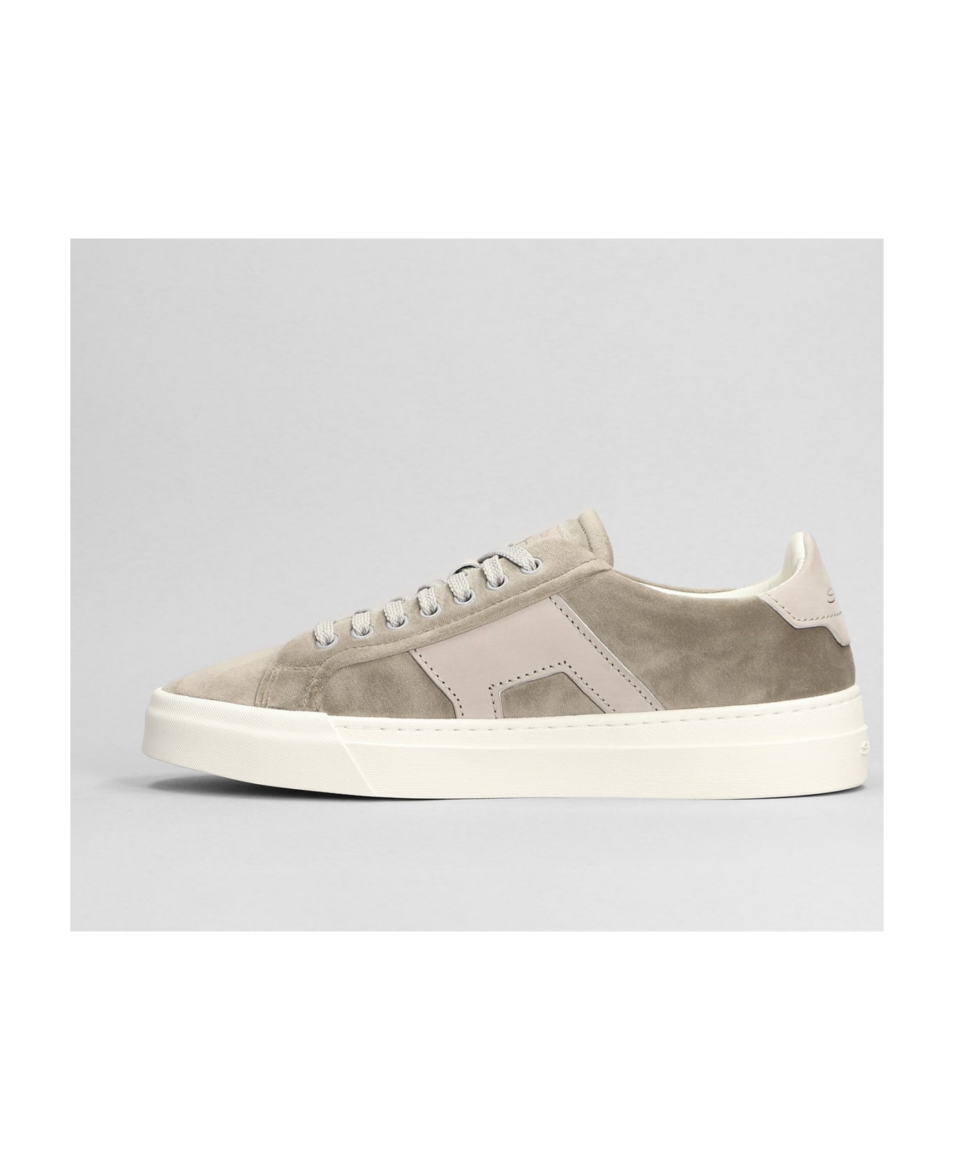 Santoni Dbs1 Sneakers In Grey Suede - grey