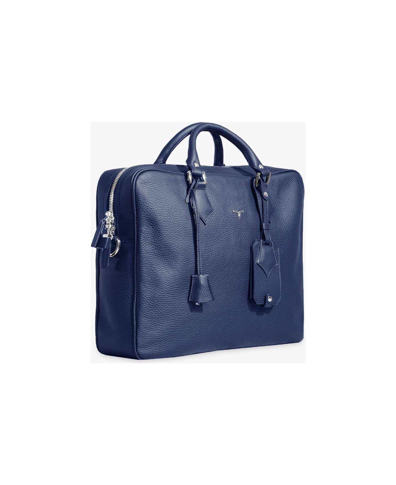Larusmiani Briefcase 'piazza Affari' Luggage - Blue