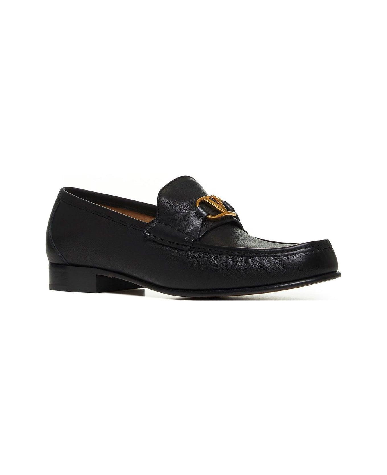 Valentino Garavani Vlogo Signature Slip-on Loafers - Black