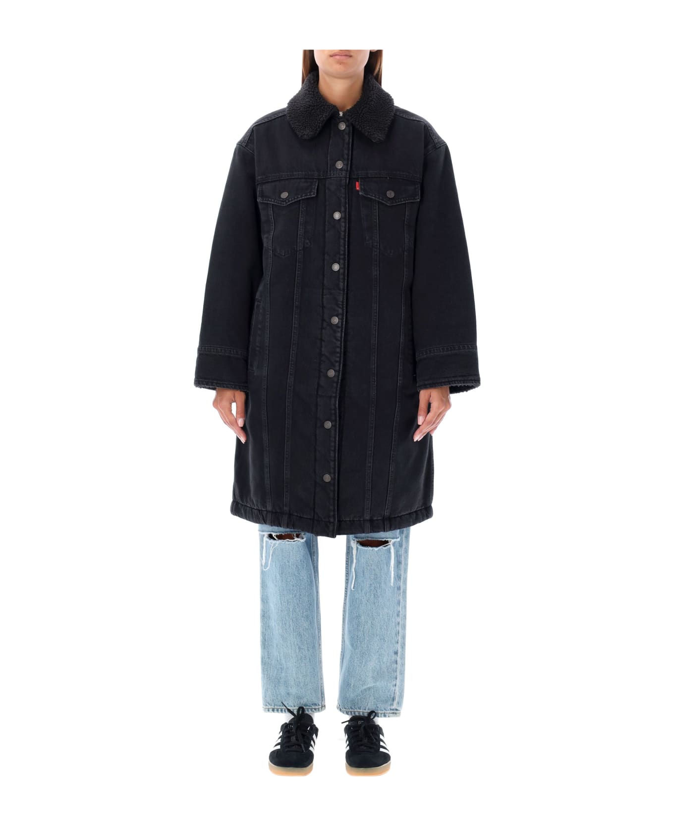 Levi's Padded Trucker Denim Jacket - BLACK ブレザー