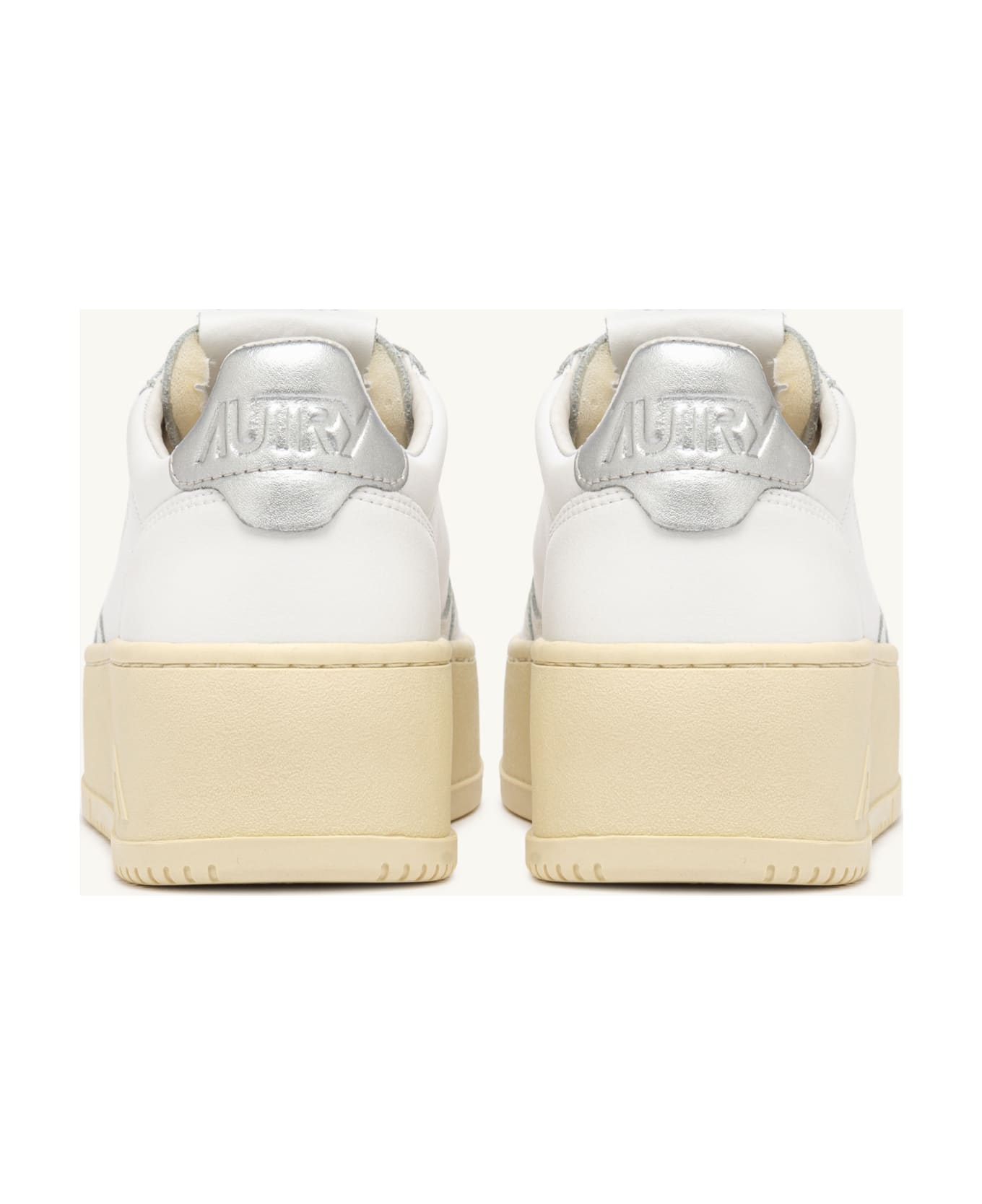 Autry Platform Low Leat Leat Wht Silver - Wht Silver