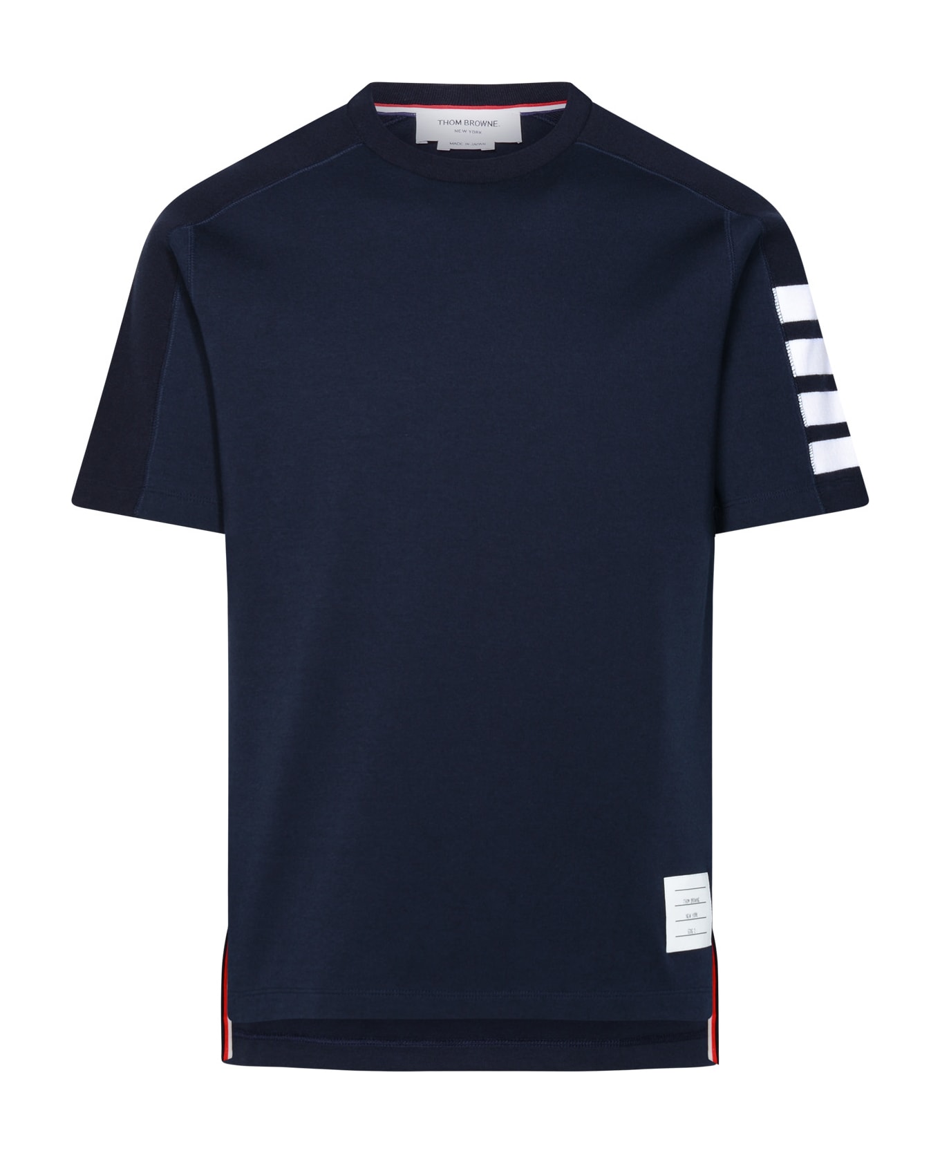 Thom Browne Navy Cotton T-shirt - Navy