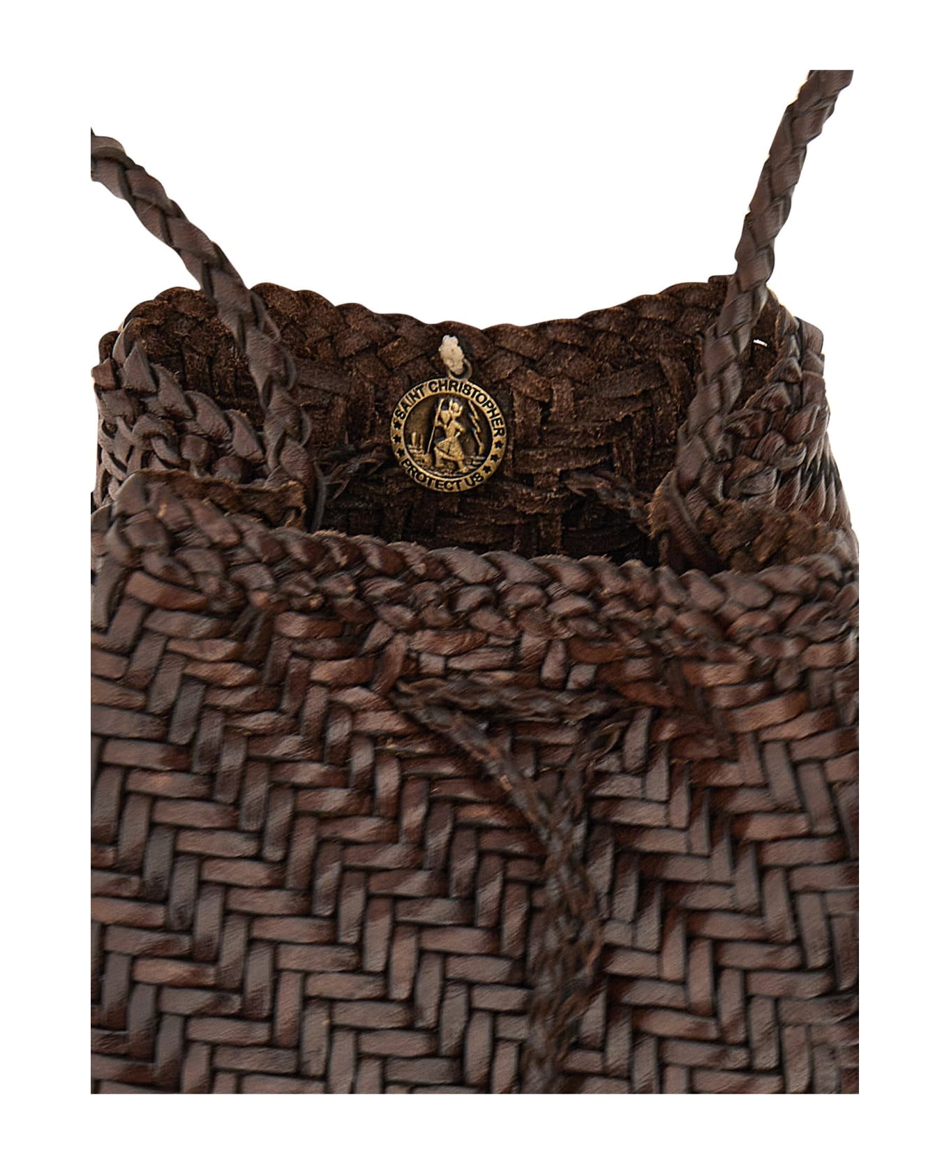 Dragon Diffusion Pompom Double Jump Tan Bag - BROWN