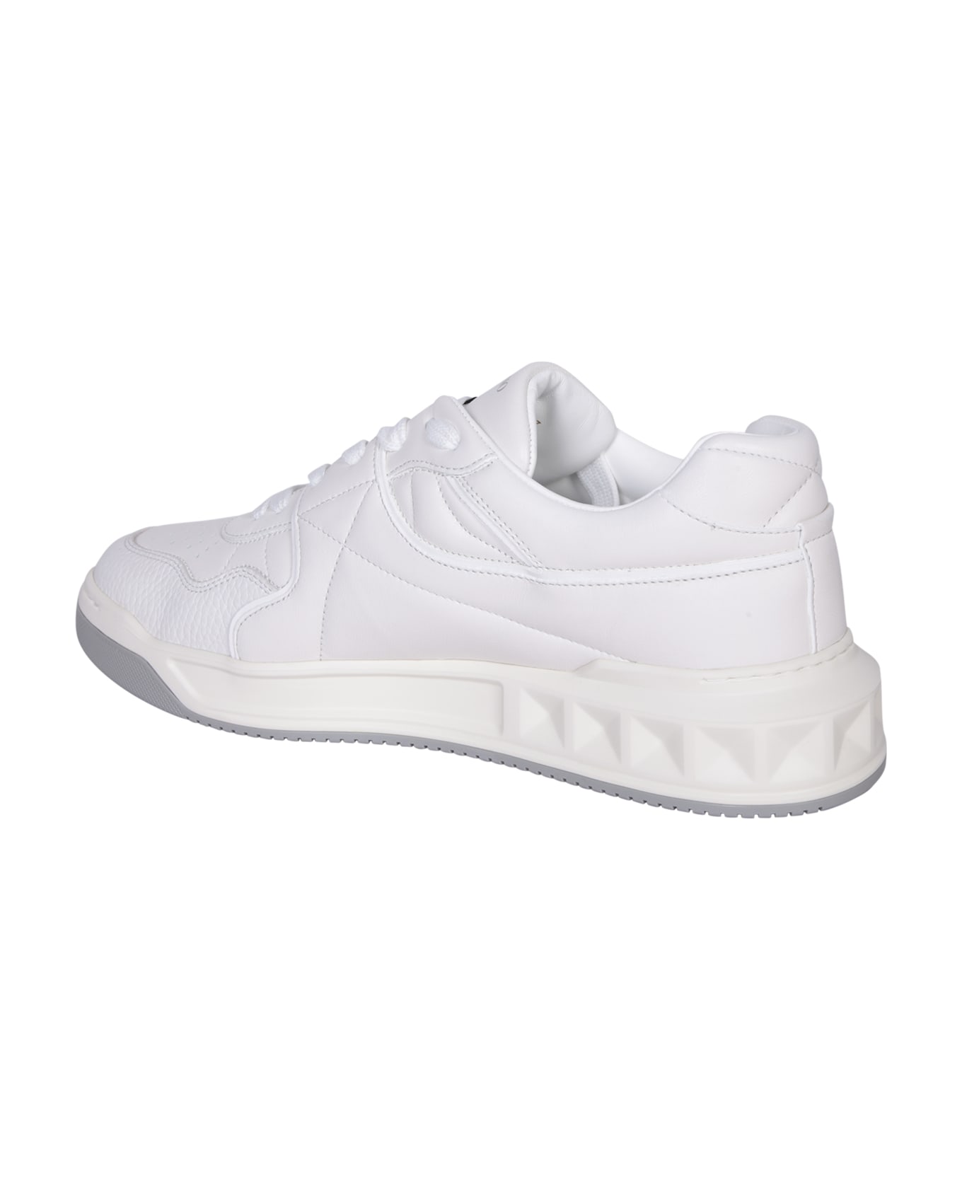 Valentino One Stud White Sneakers - White
