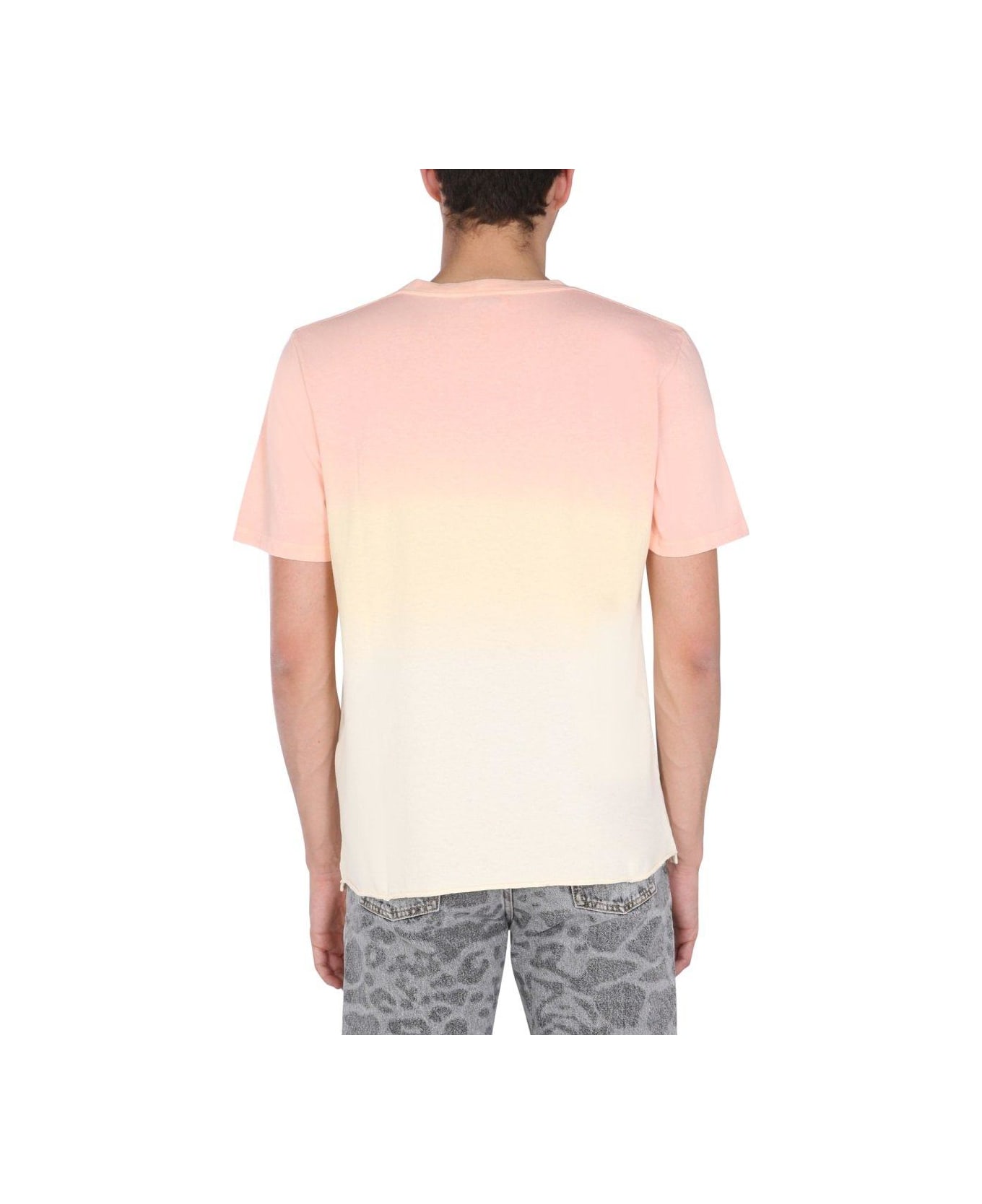 Saint Laurent Tie-dye Sunset T-shirt - PINK