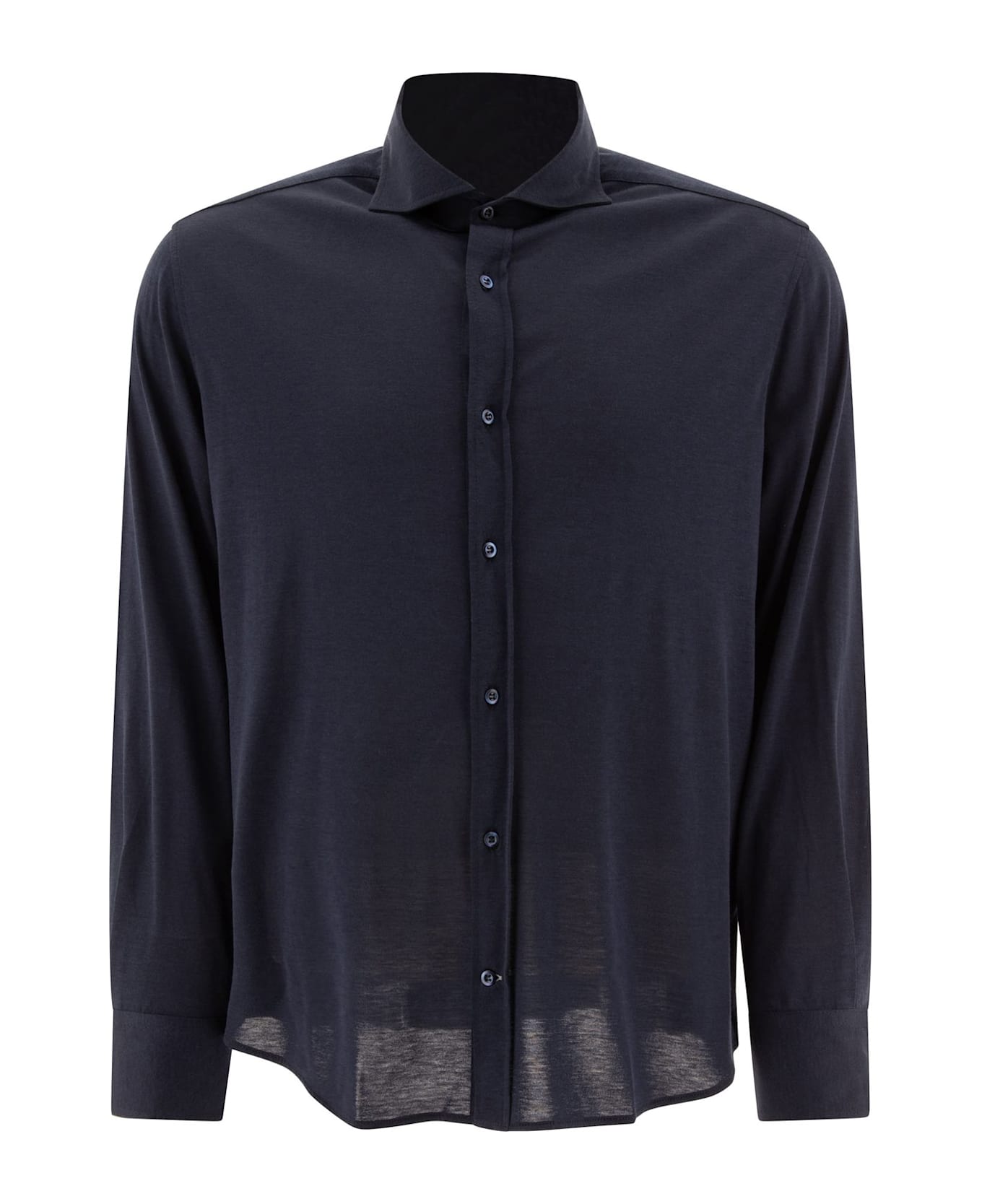 Brunello Cucinelli Buttoned Long-sleeved Shirt - BLUE