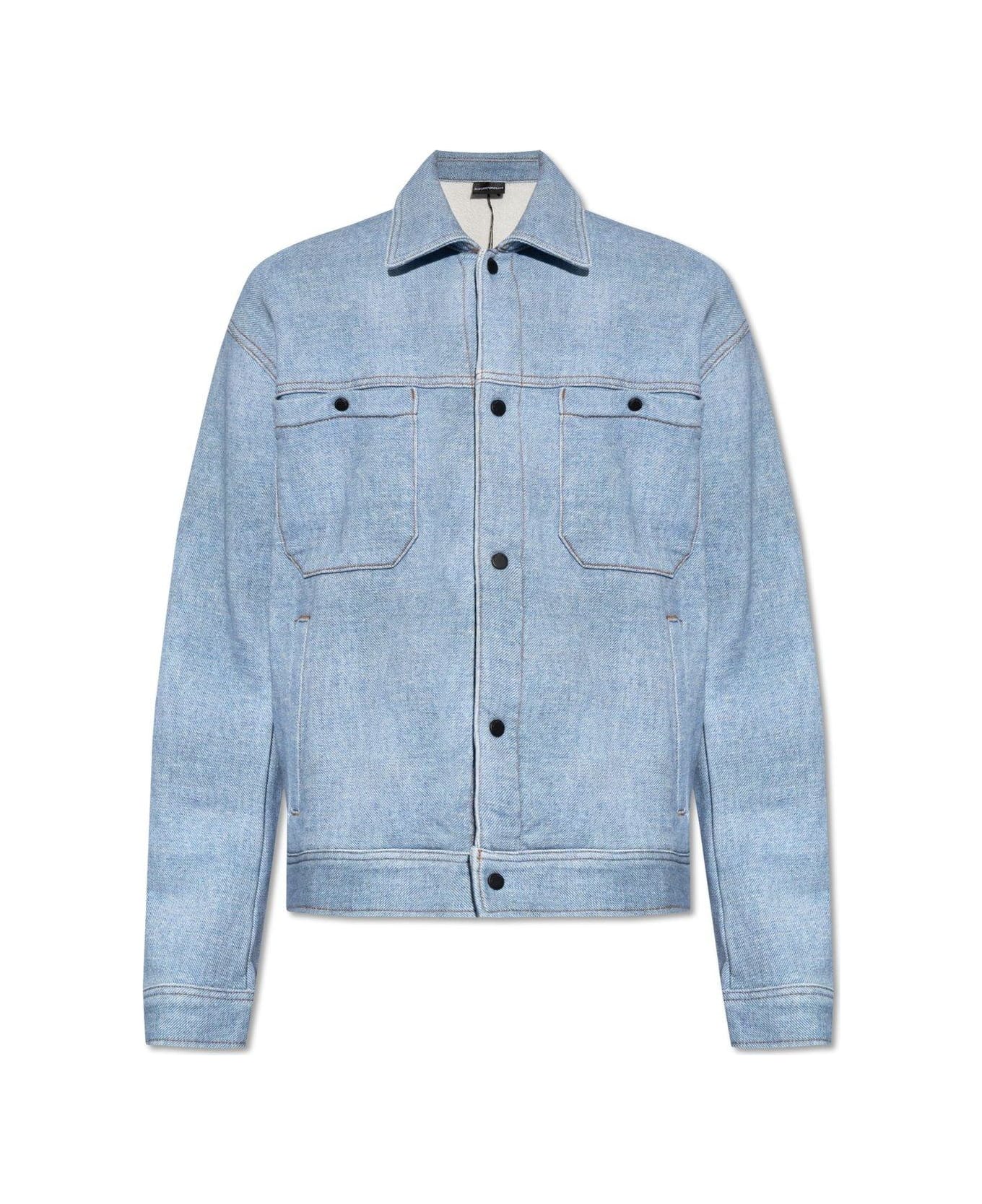 Emporio Armani Cotton Jacket - Clear Blue ジャケット