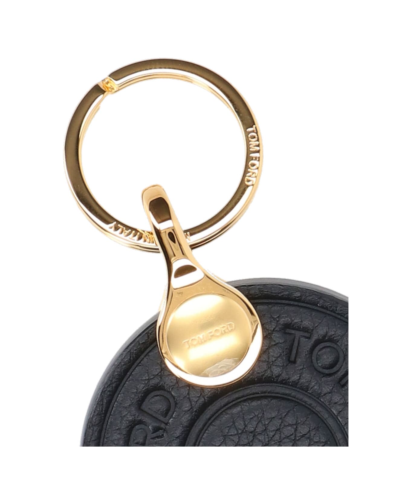 Tom Ford Leather Keyring - Black  