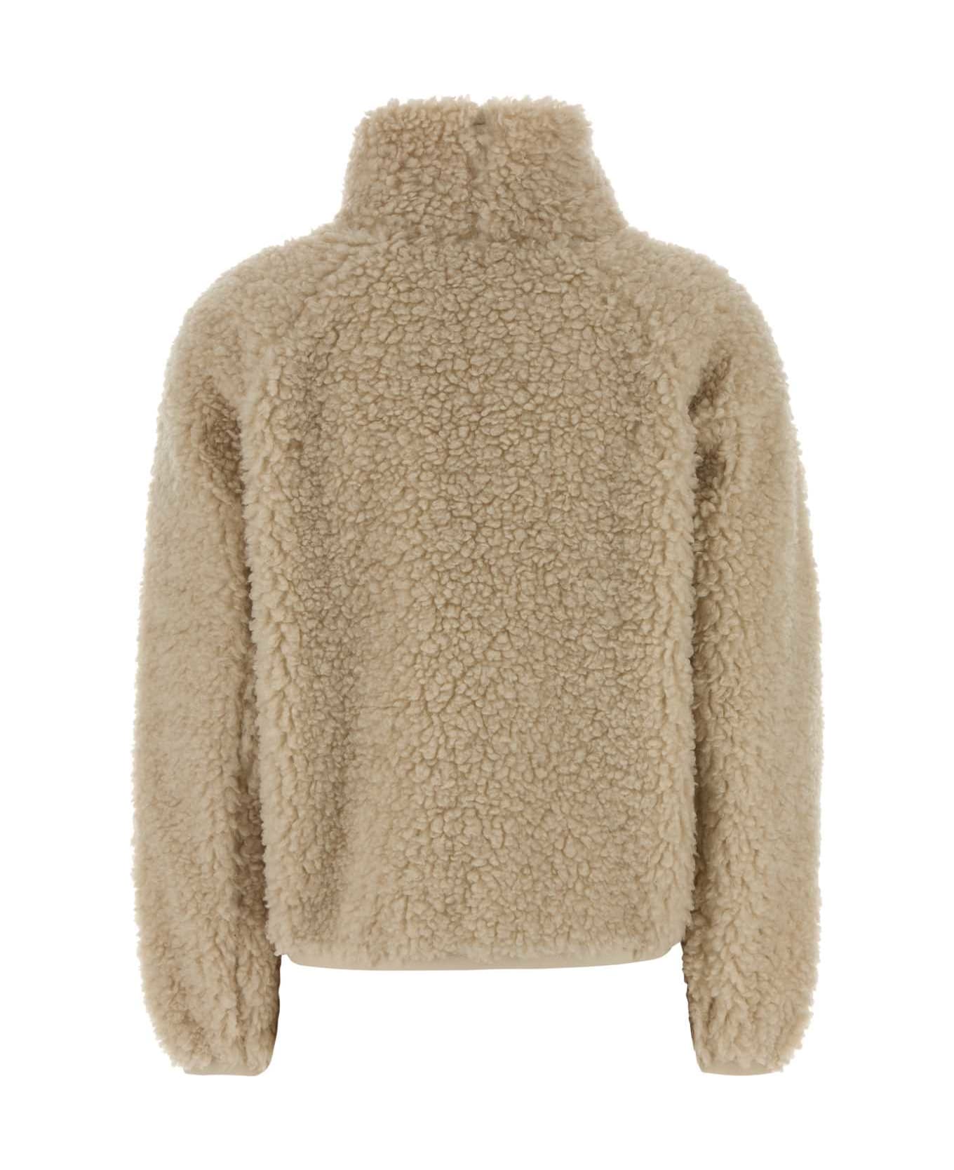 Moncler Grenoble Ivory Teddy Fabric Sweatshirt - 21G
