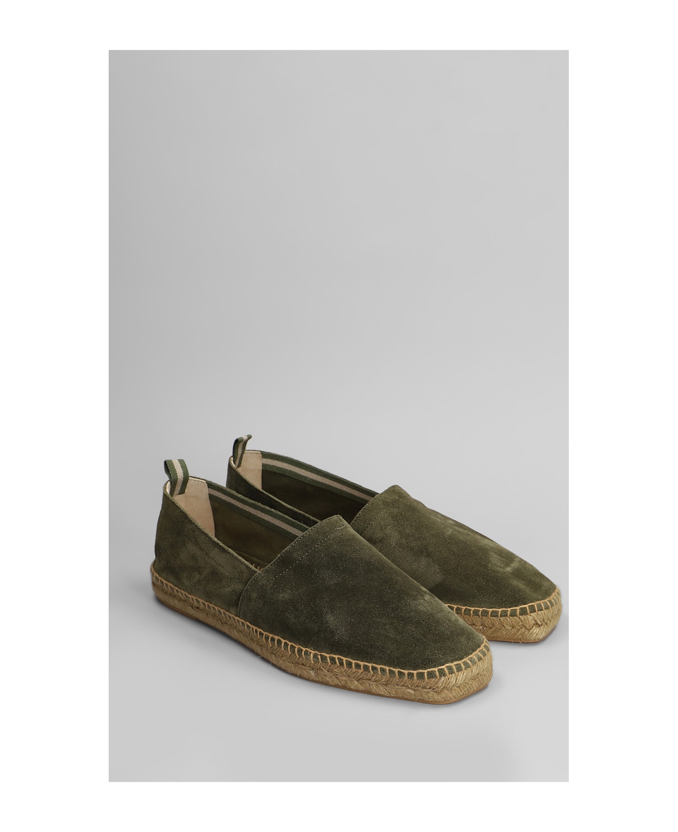 Castañer Pablo T-186 Espadrilles In Green Suede - green