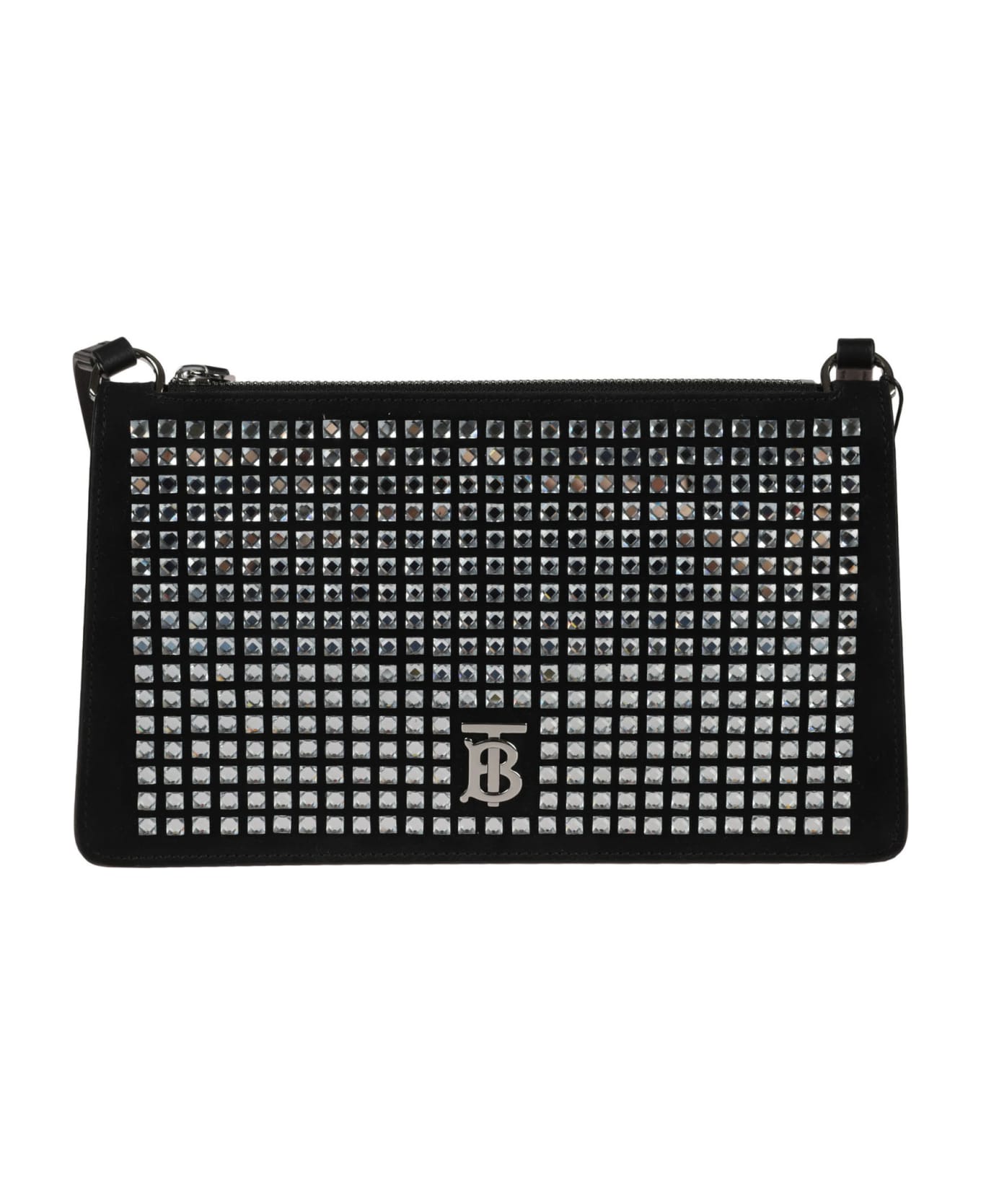 Burberry Leather Shoulder Pouch - Black クラッチバッグ