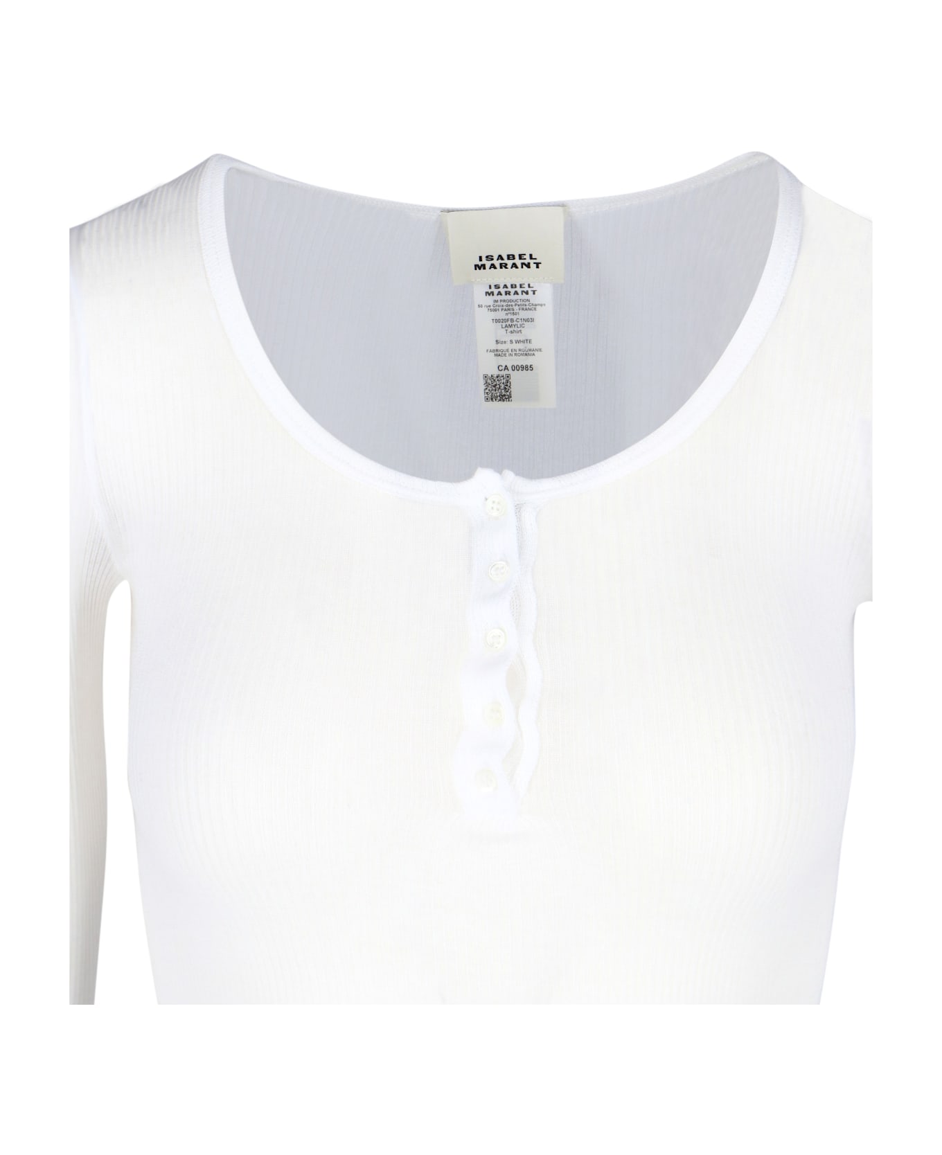 Isabel Marant 
lamyli
 Ribbed Top - White