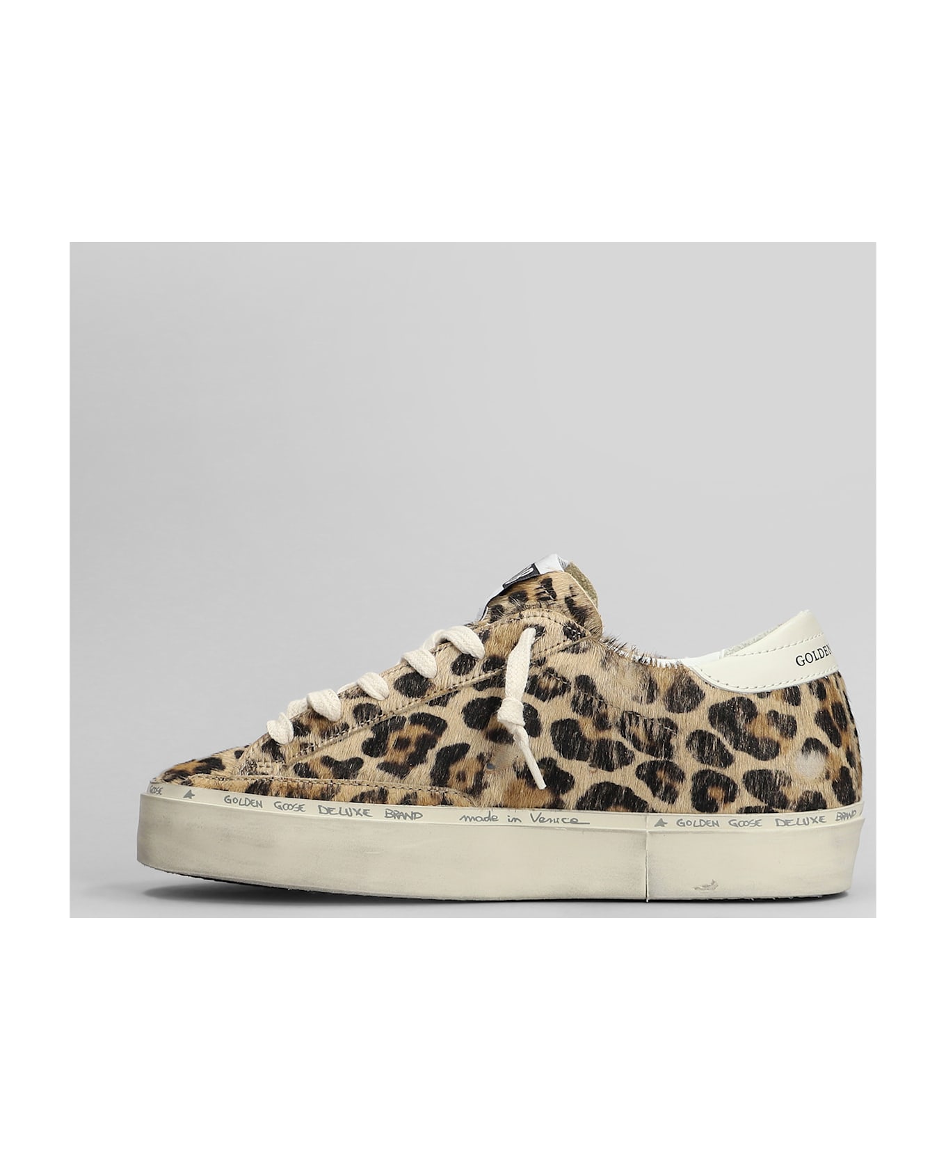 Golden Goose Hi Star Sneakers In Animalier Pony Skin - Animalier
