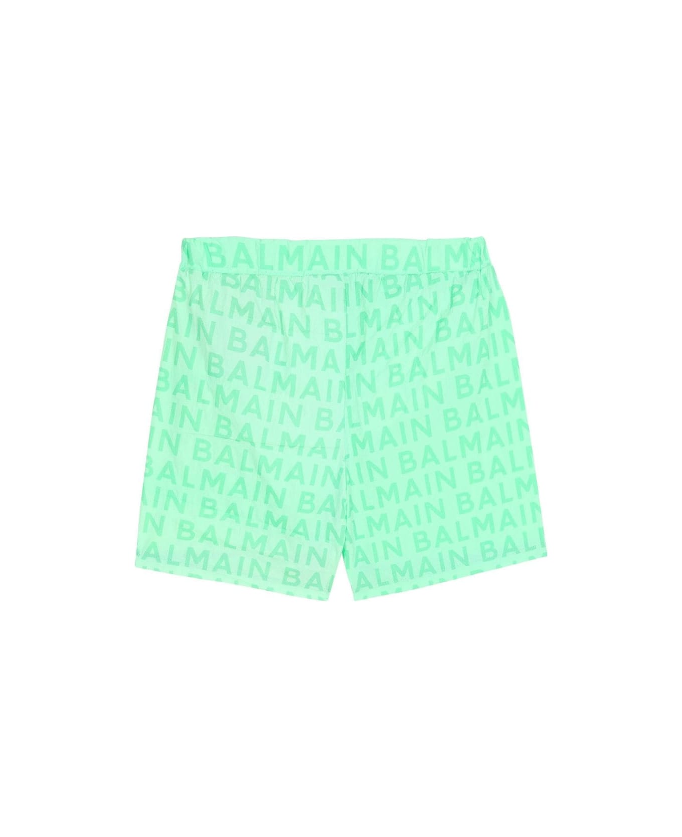 Balmain Printed Swimsuit - Green