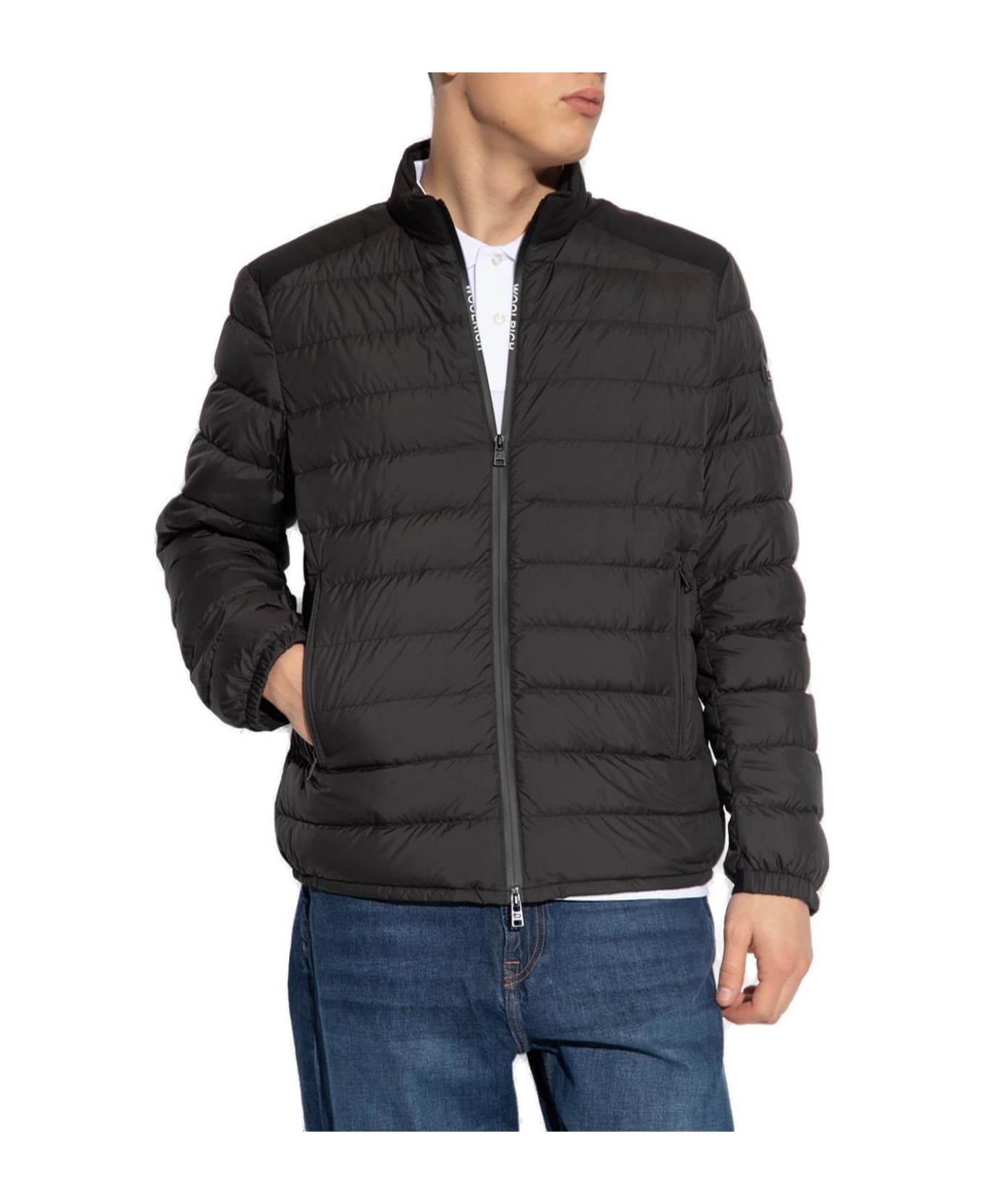 Woolrich Quilted Zipped Down Jacket - Nero