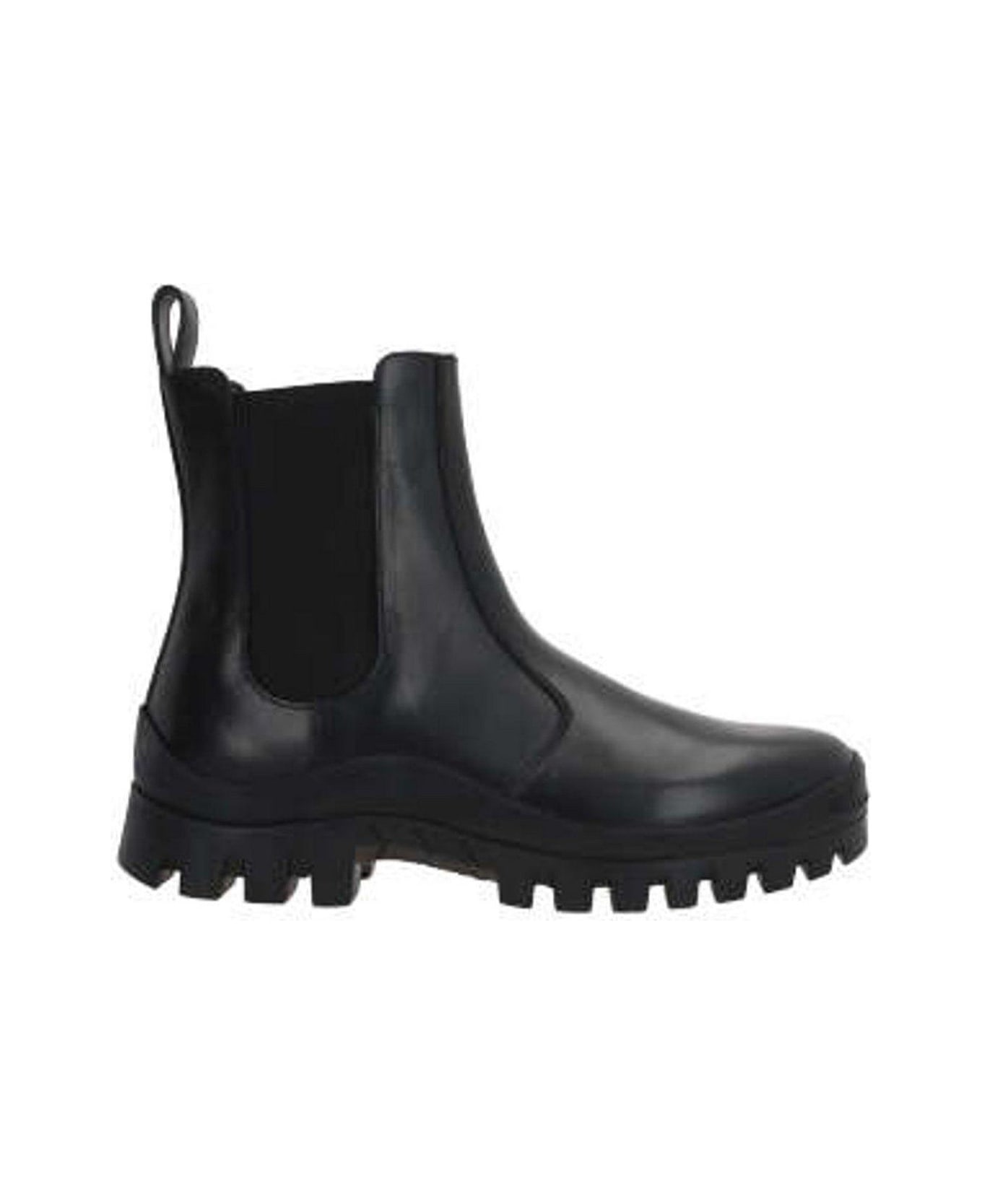 The Row Round Toe Ankle Boots - BLK BLACK