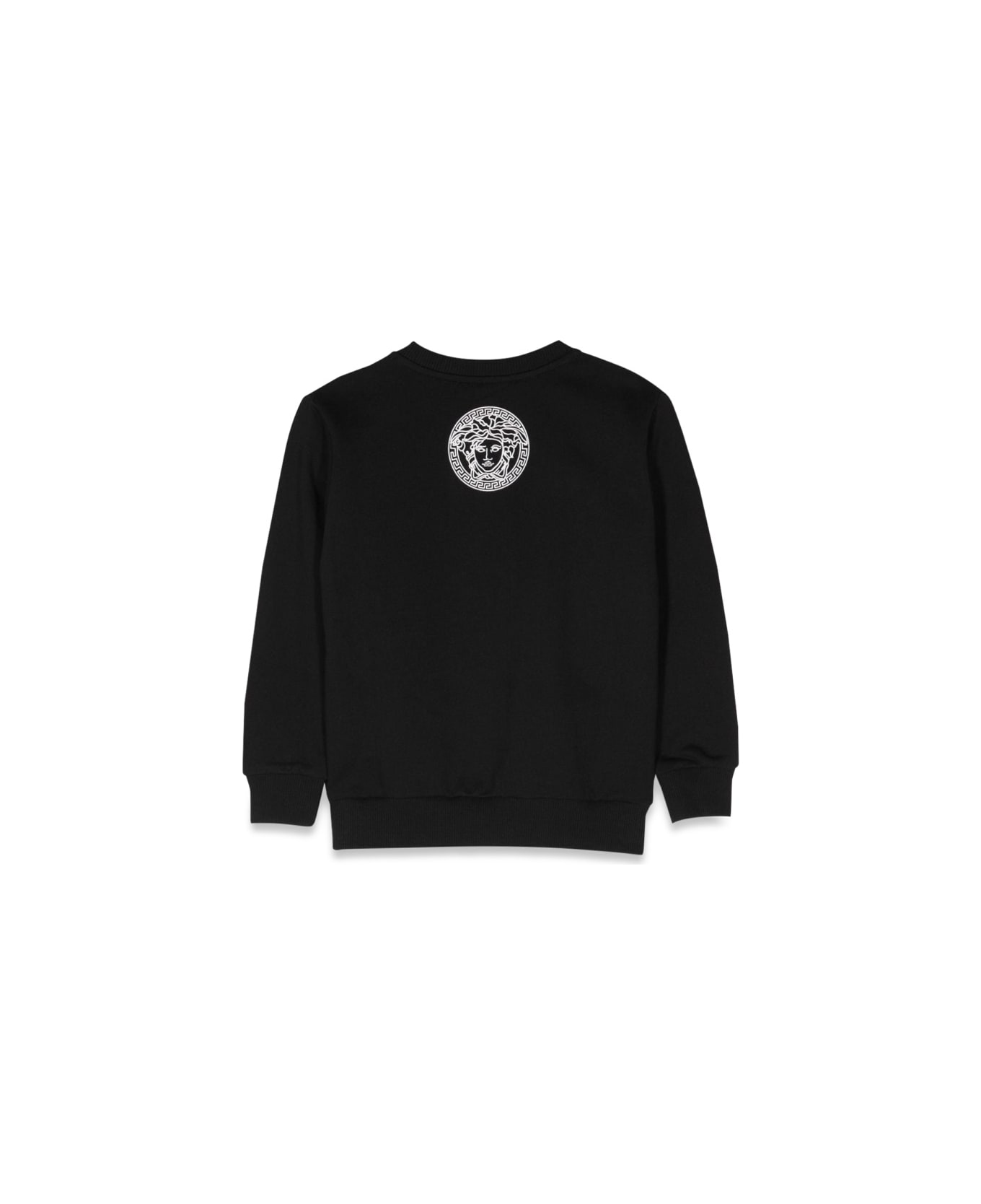 Versace Logo Crewneck Sweatshirt - BLACK