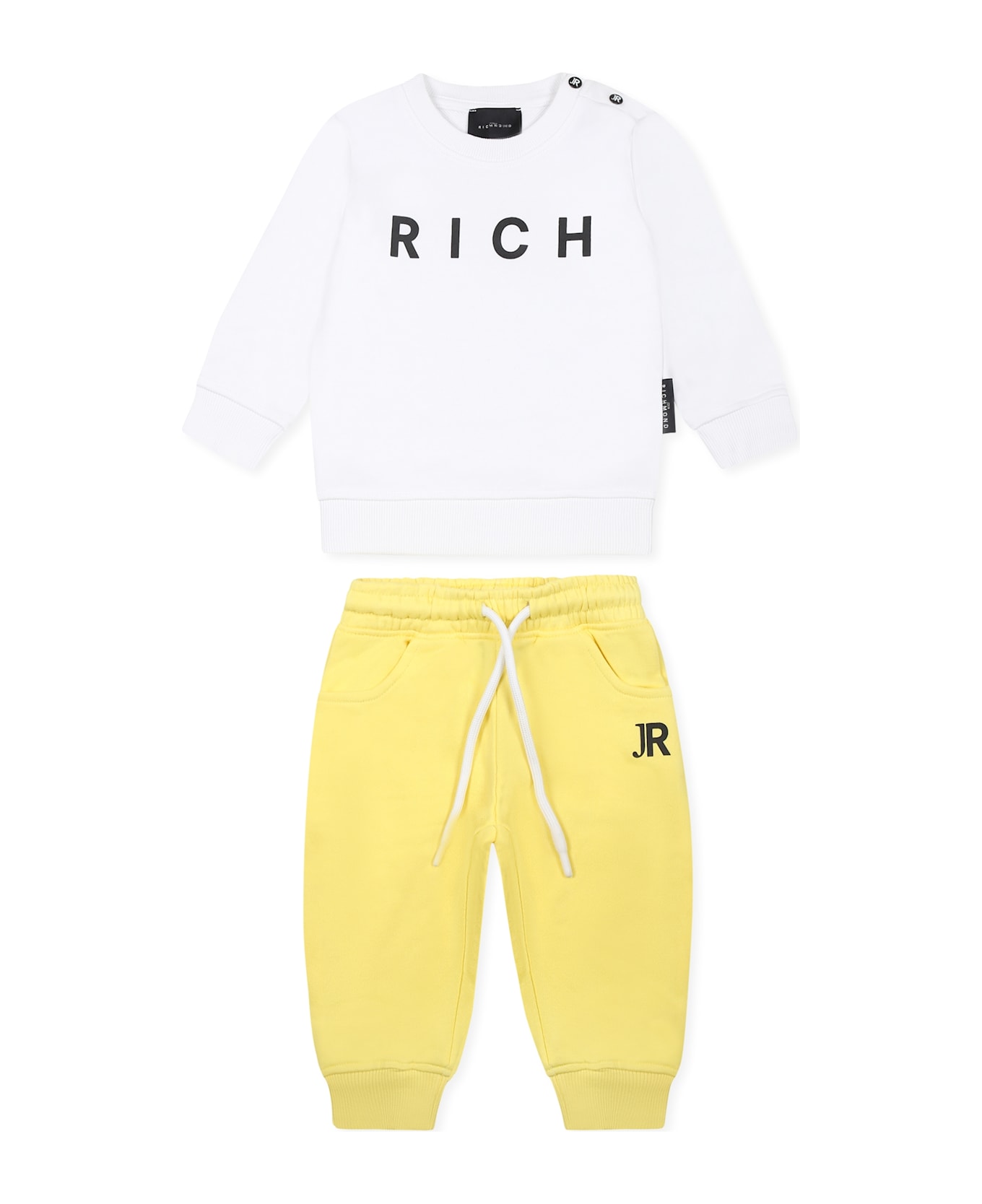 Richmond Yellow Suit For Baby Boy With Logo - Yellow