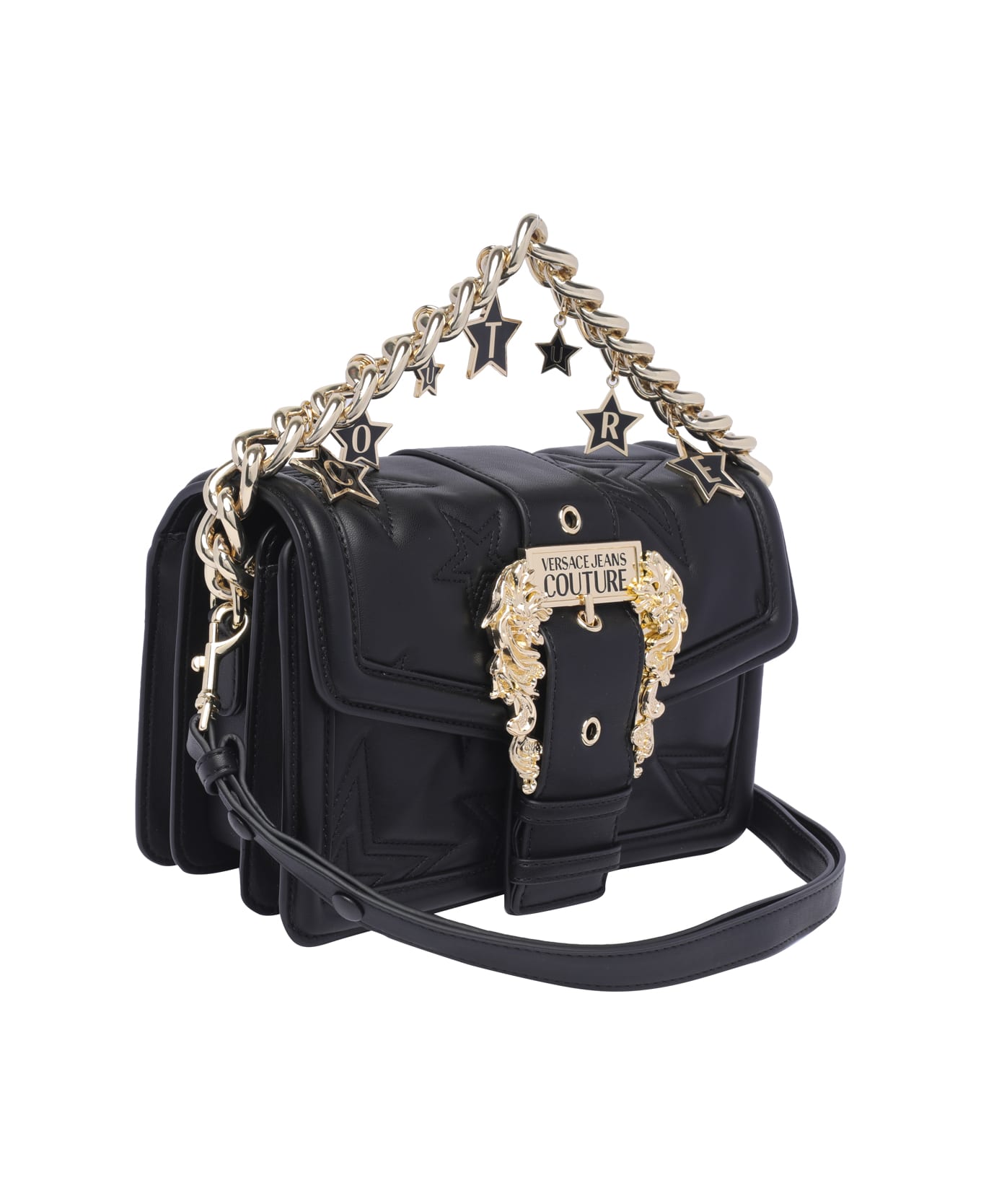 Versace Jeans Couture Drew Baroque Crossbody Bag - black
